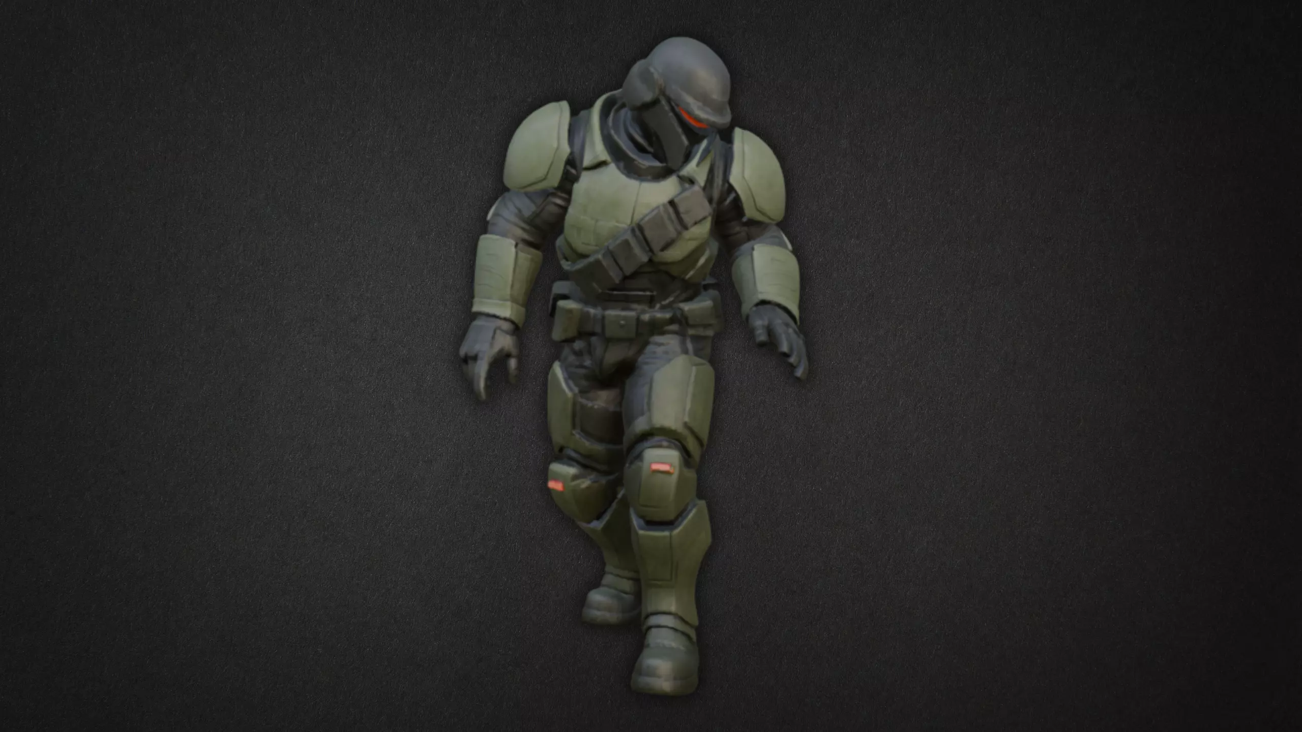 Space Marine Commando Model Low-poly 3D model_5