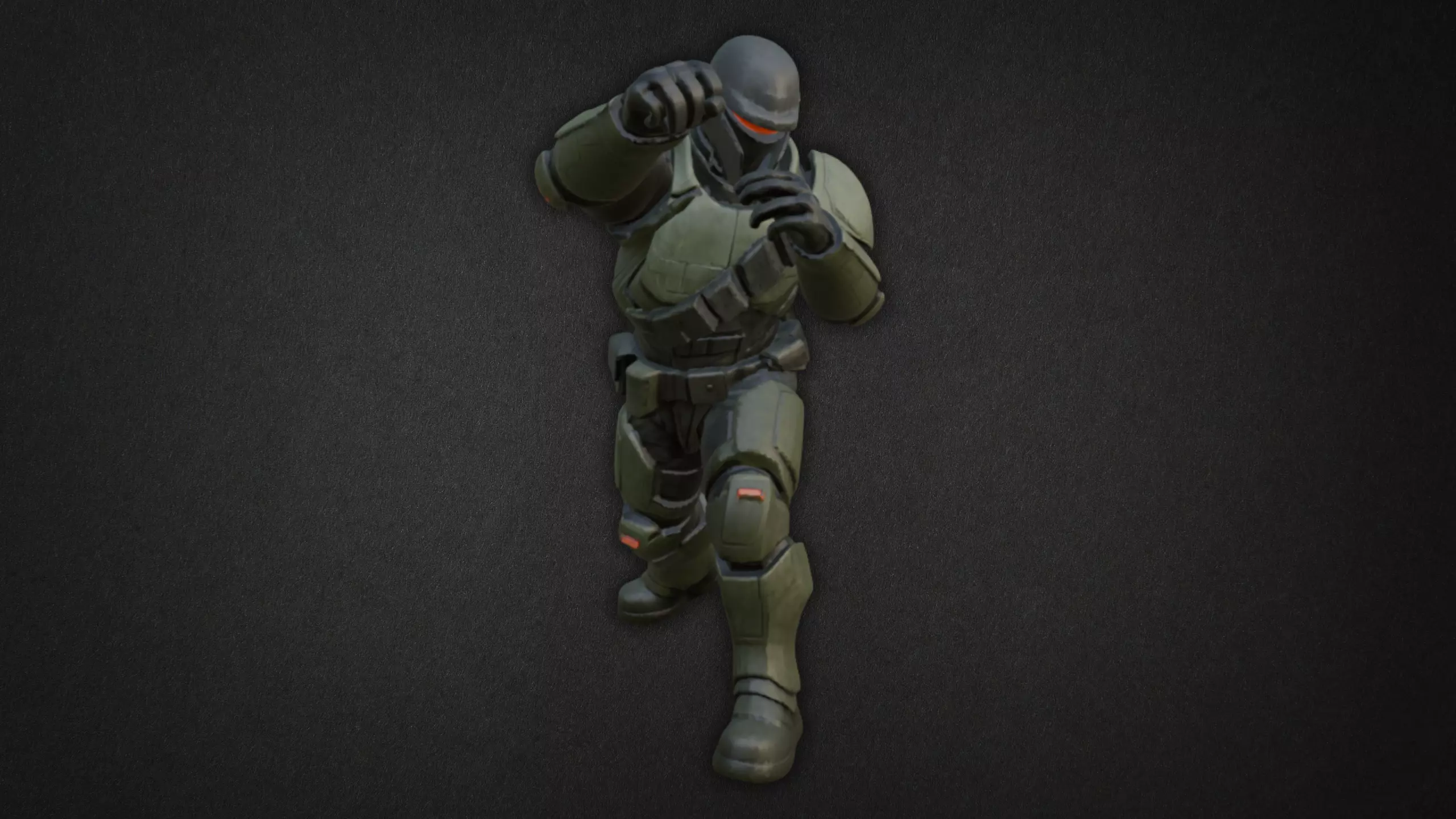Space Marine Commando Model Low-poly 3D model_4
