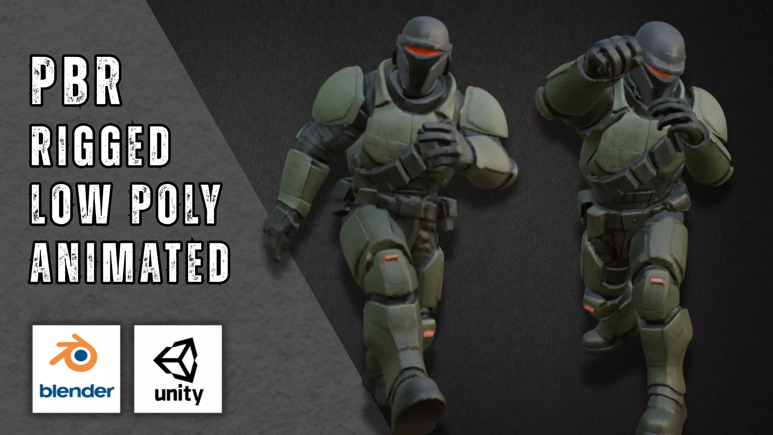 Space Marine Commando Model Low-poly 3D model_0