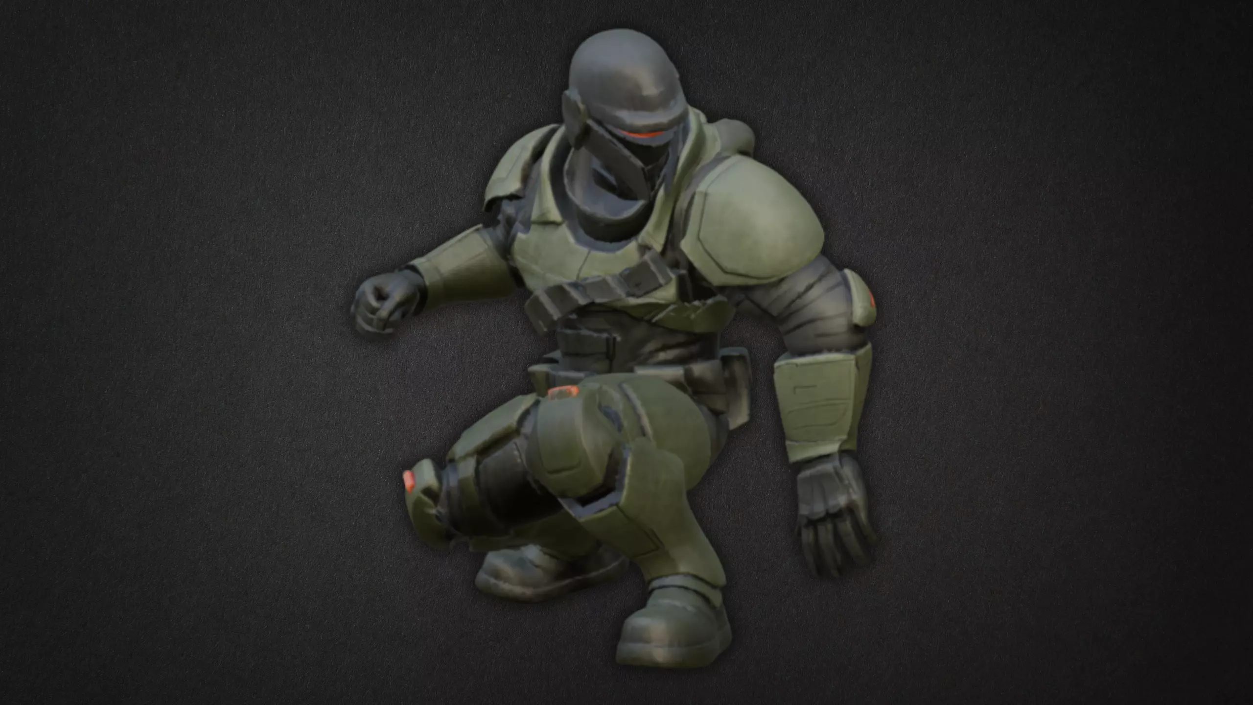 Space Marine Commando Model Low-poly 3D model_11