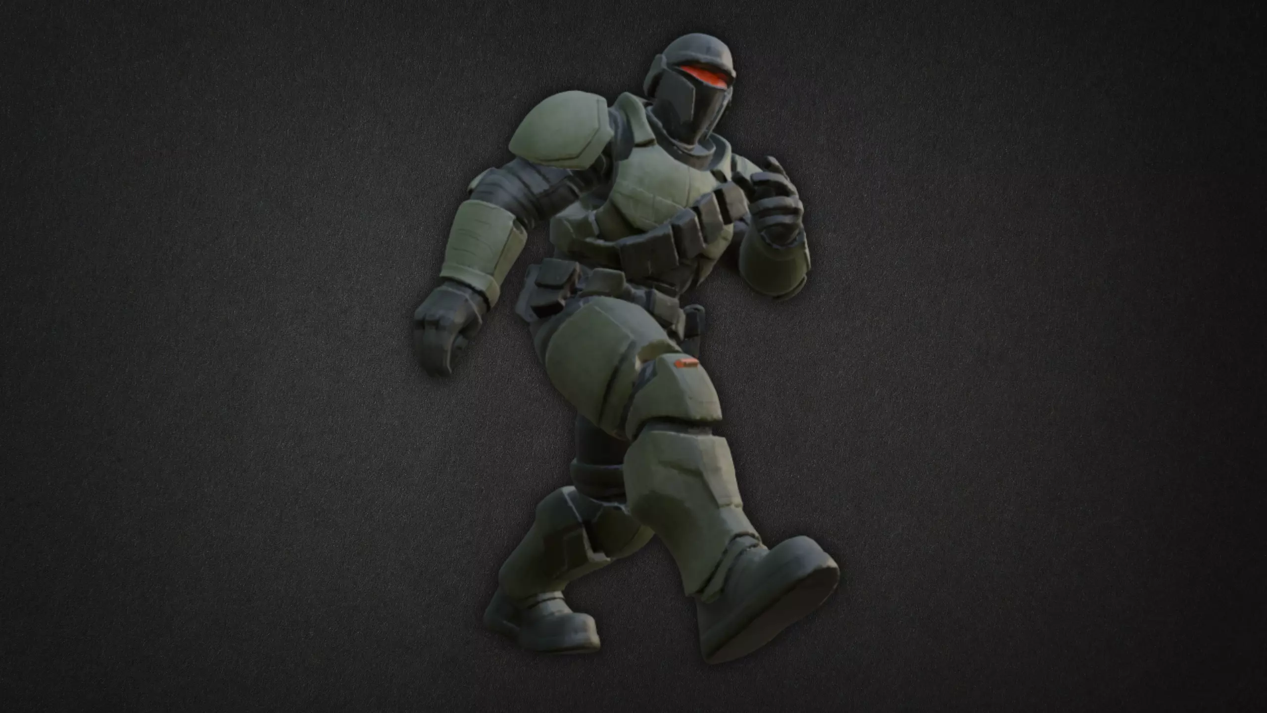 Space Marine Commando Model Low-poly 3D model_7