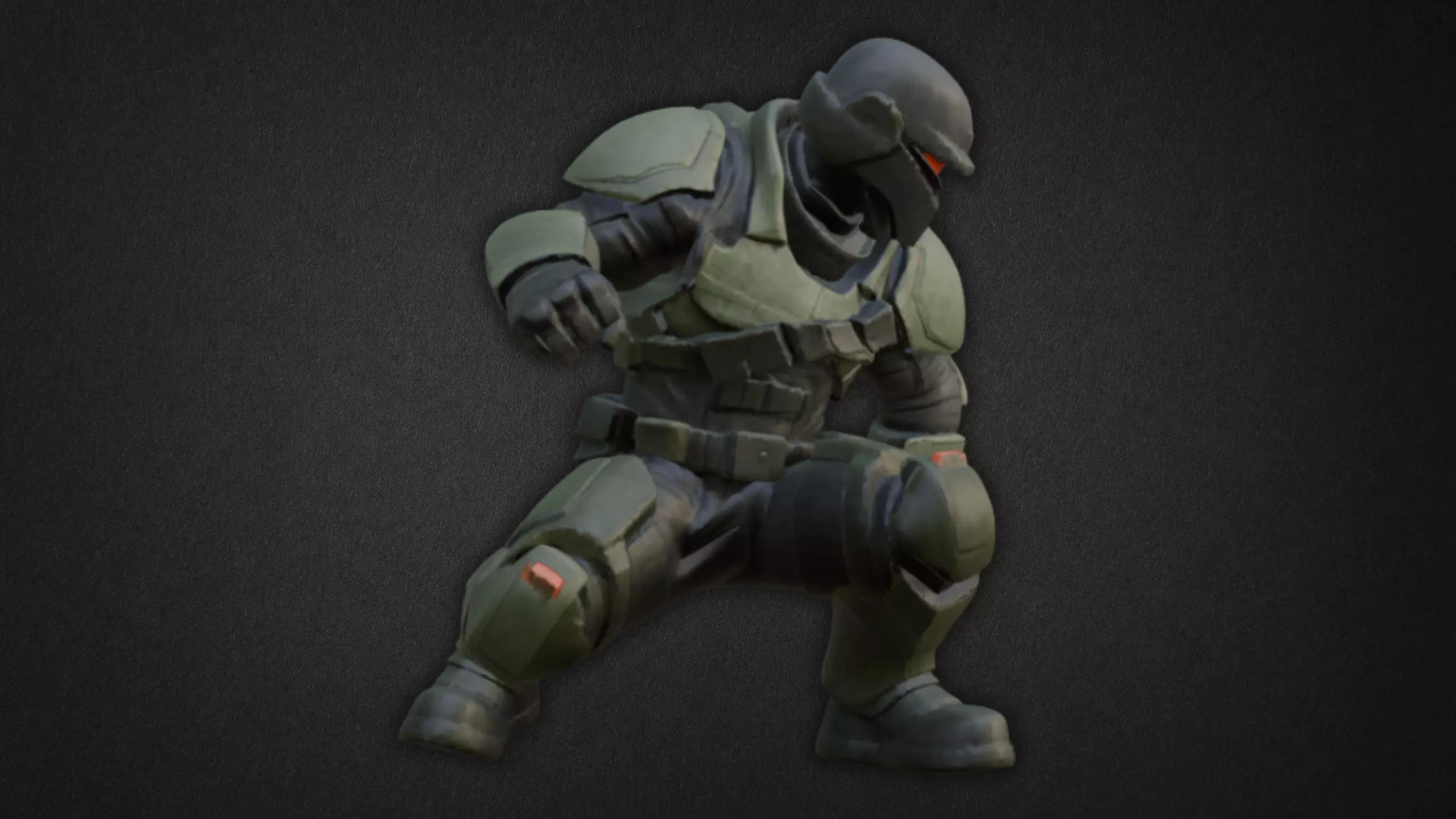 Space Marine Commando Model Low-poly 3D model_2