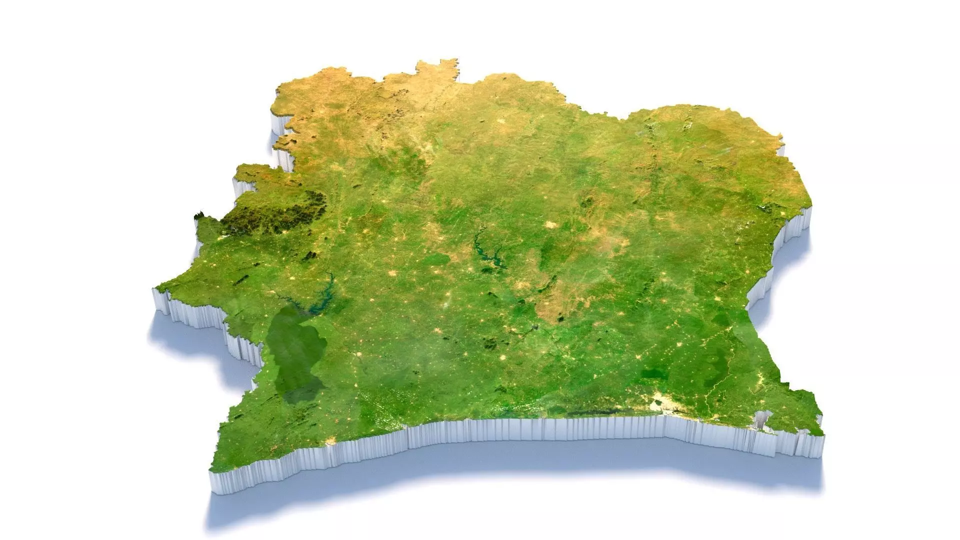 Cote d Ivoire Ivory Coast Country Terrain 3D model