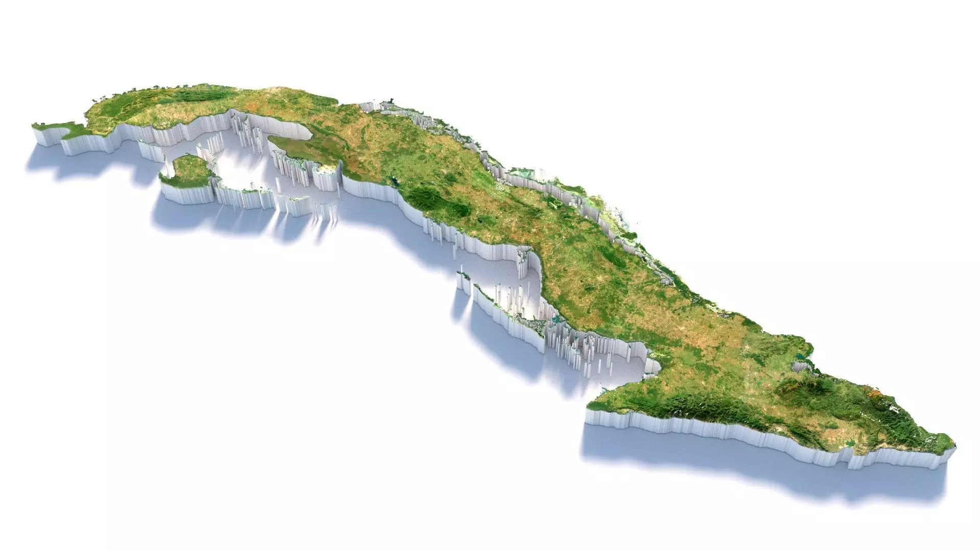 Cuba Country Terrain 3D model