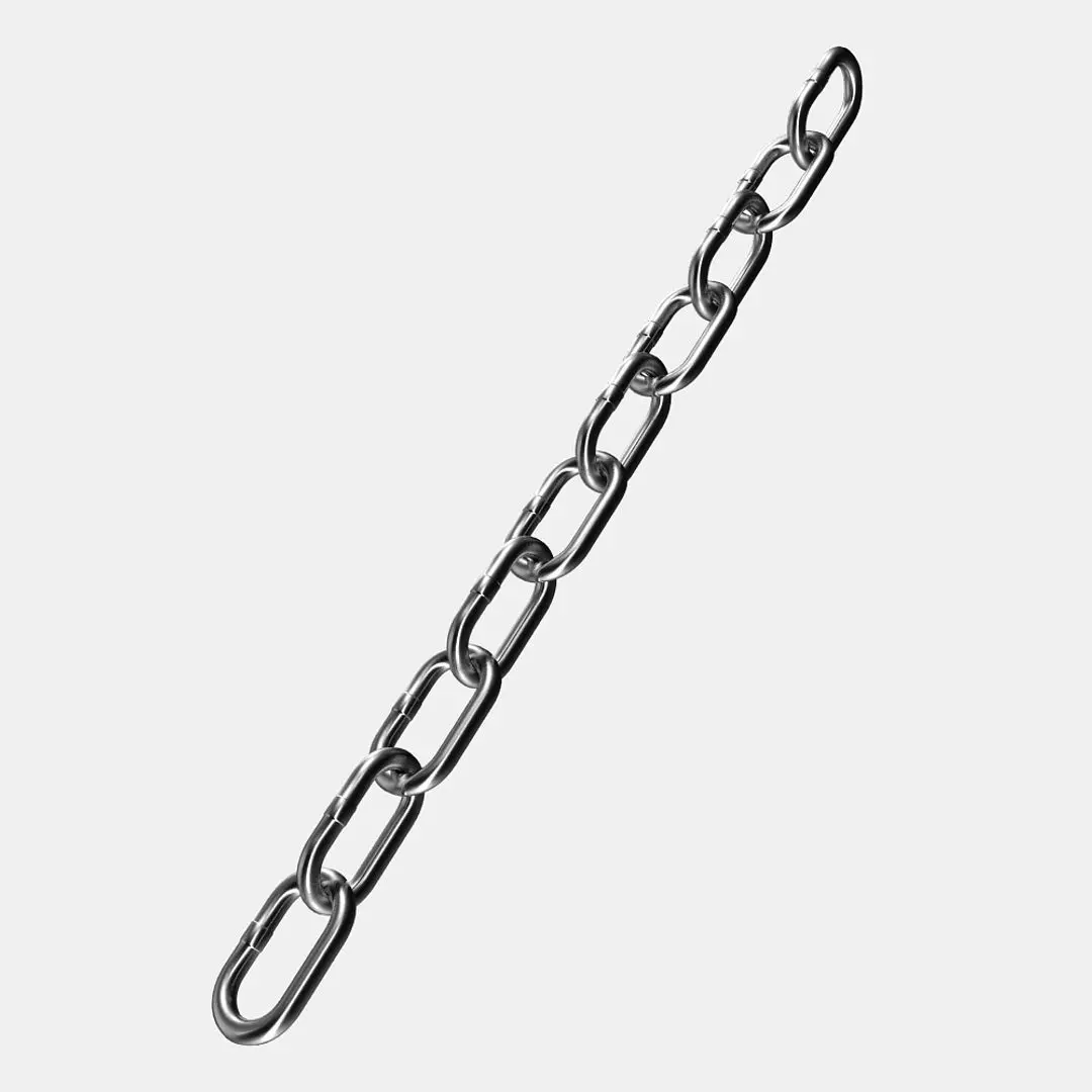 Steel Chain Low-poly 3D model_1