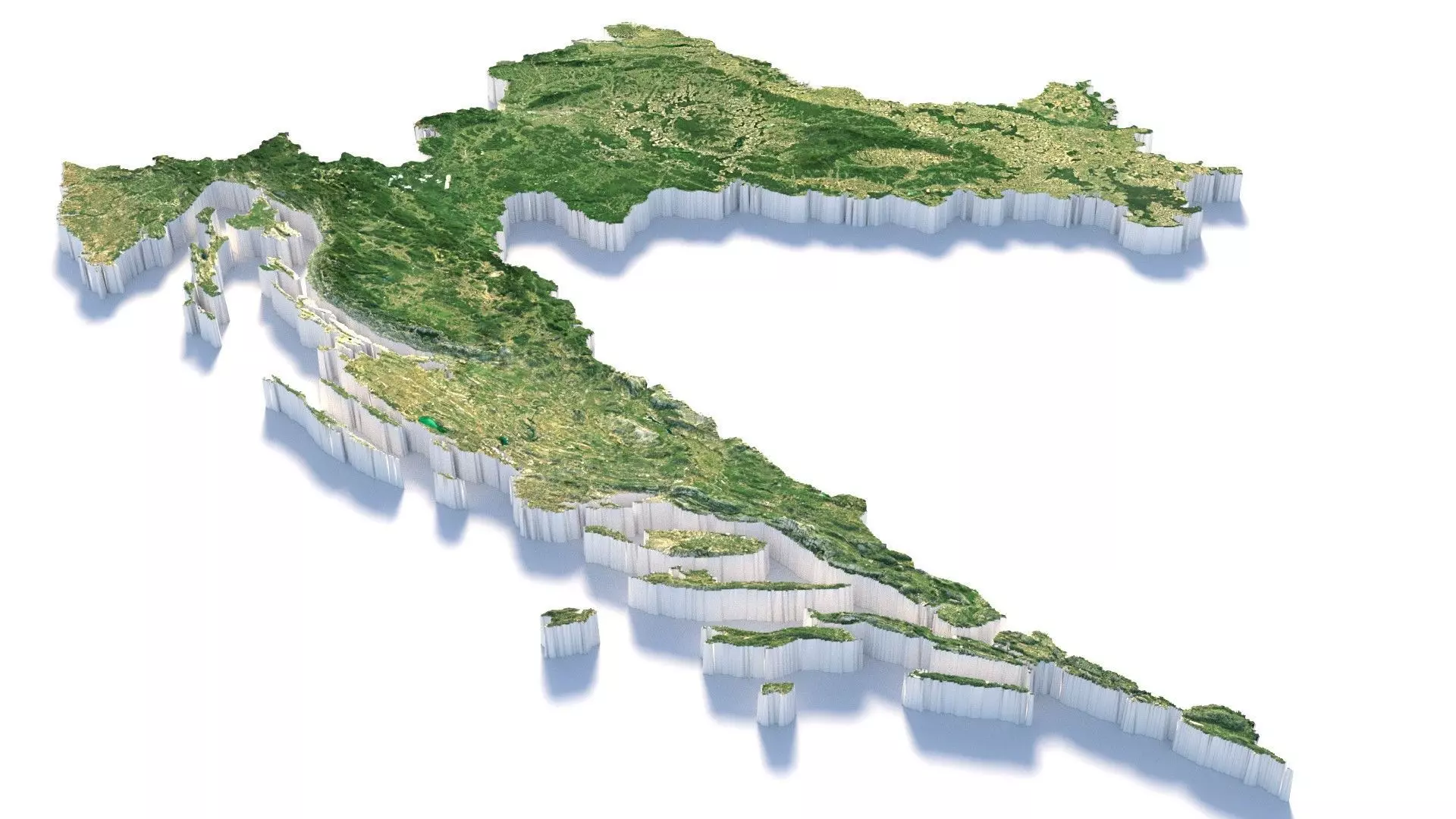Croatia Hrvatska Country Terrain 3D model