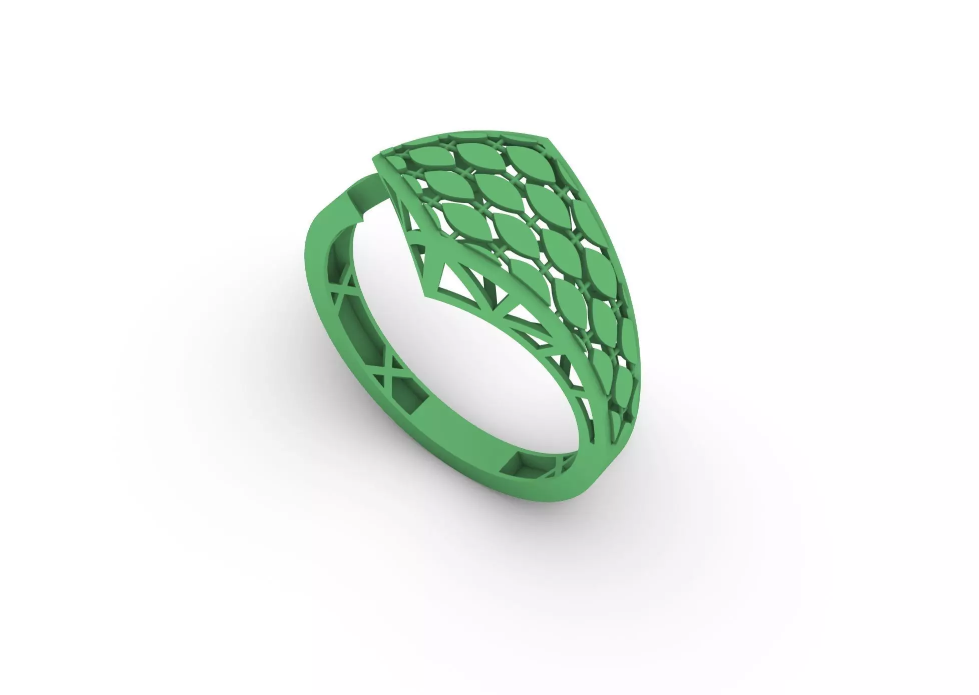 Golden Tie Ring 3D print model_5