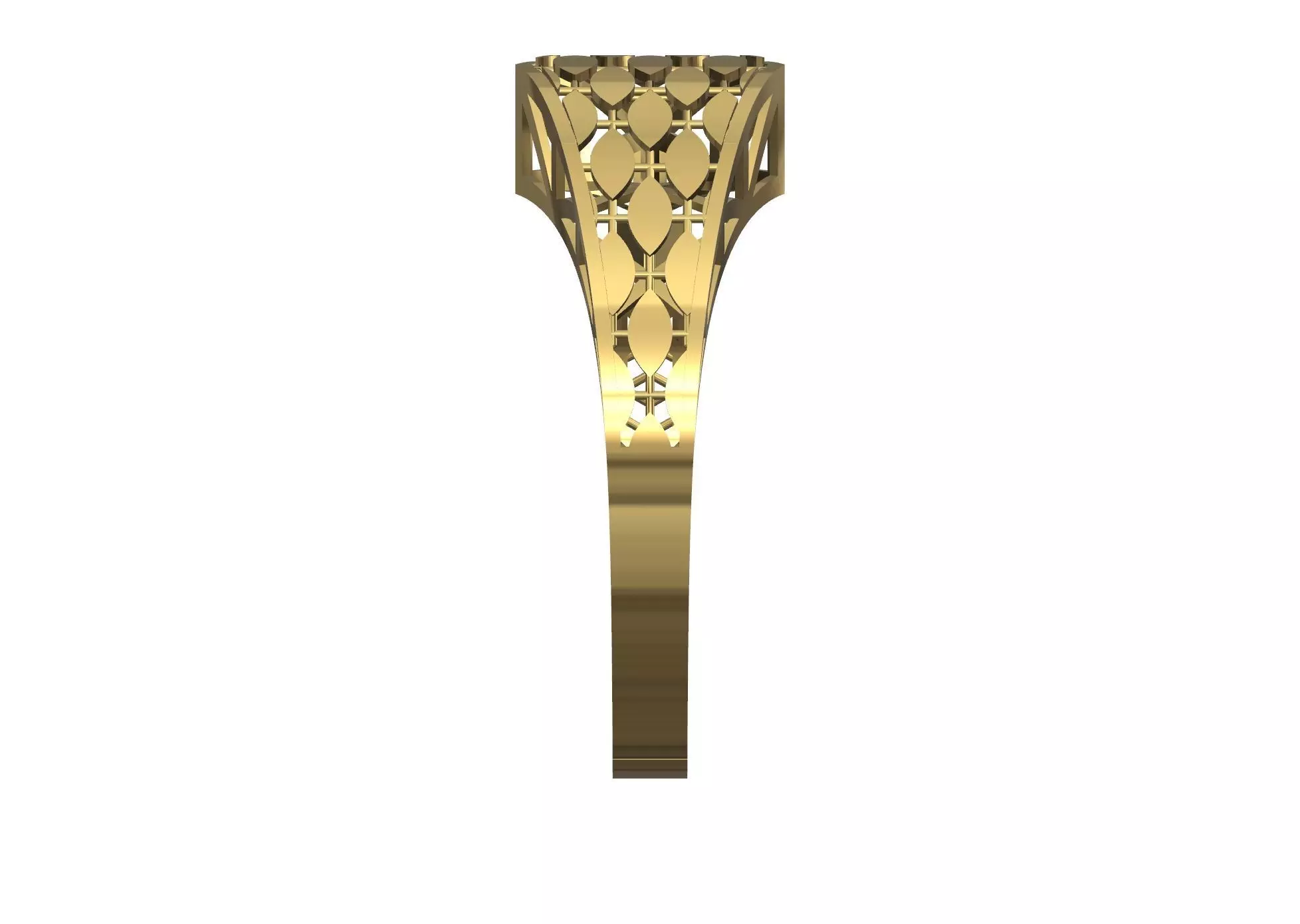 Golden Tie Ring 3D print model_3