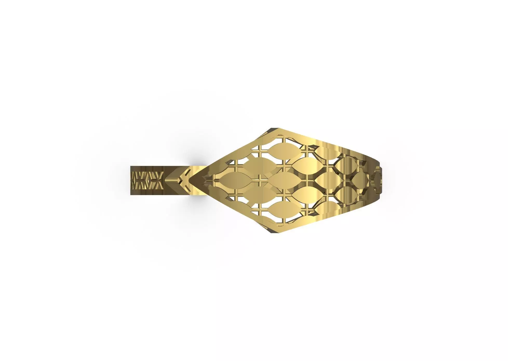 Golden Tie Ring 3D print model_4
