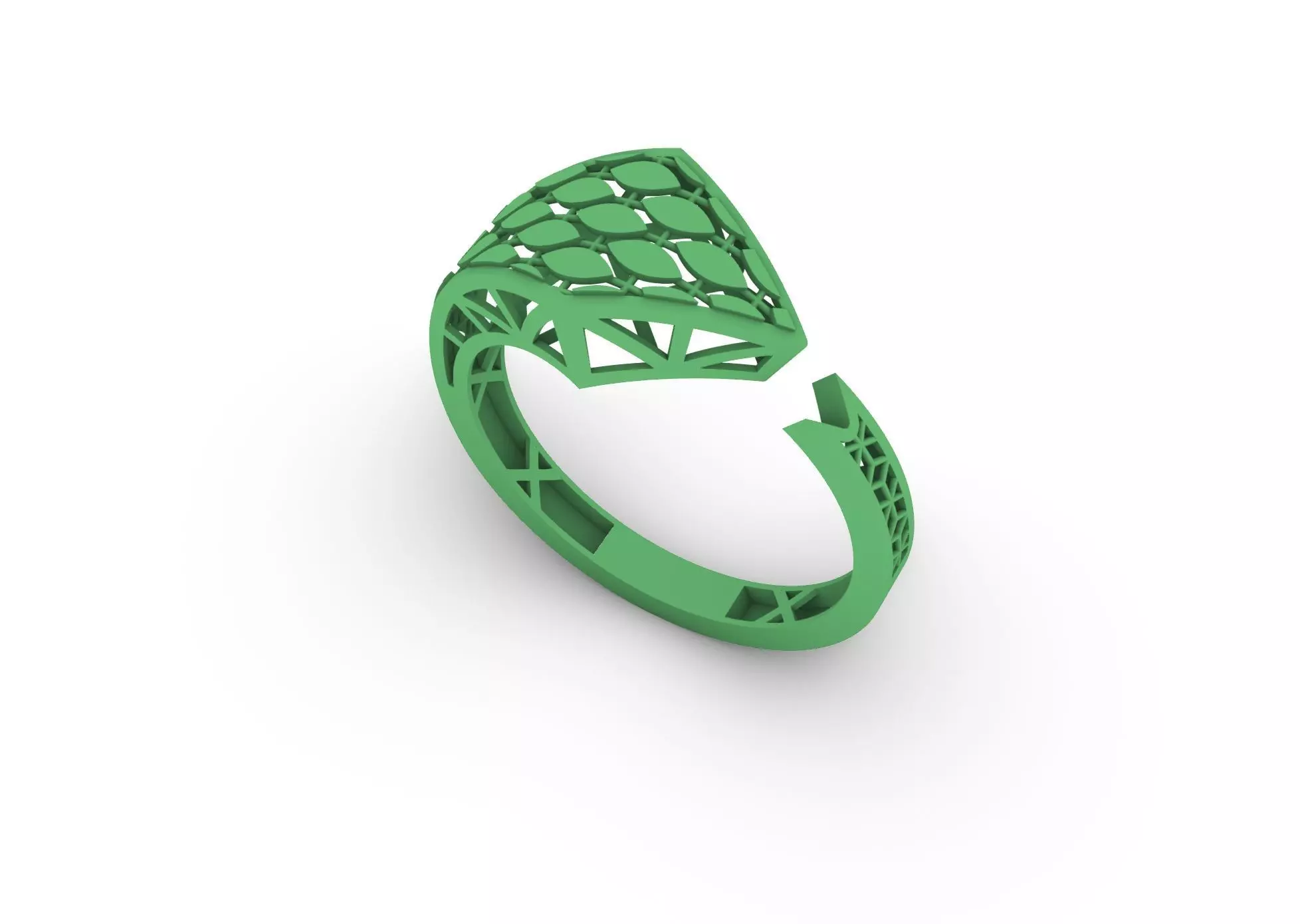 Golden Tie Ring 3D print model_6