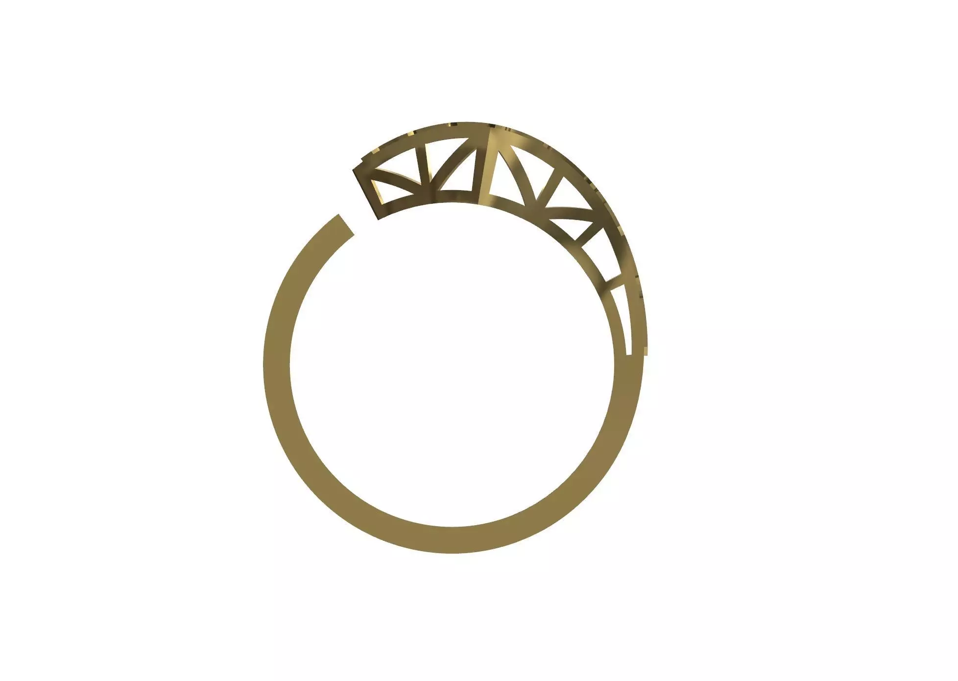 Golden Tie Ring 3D print model_2