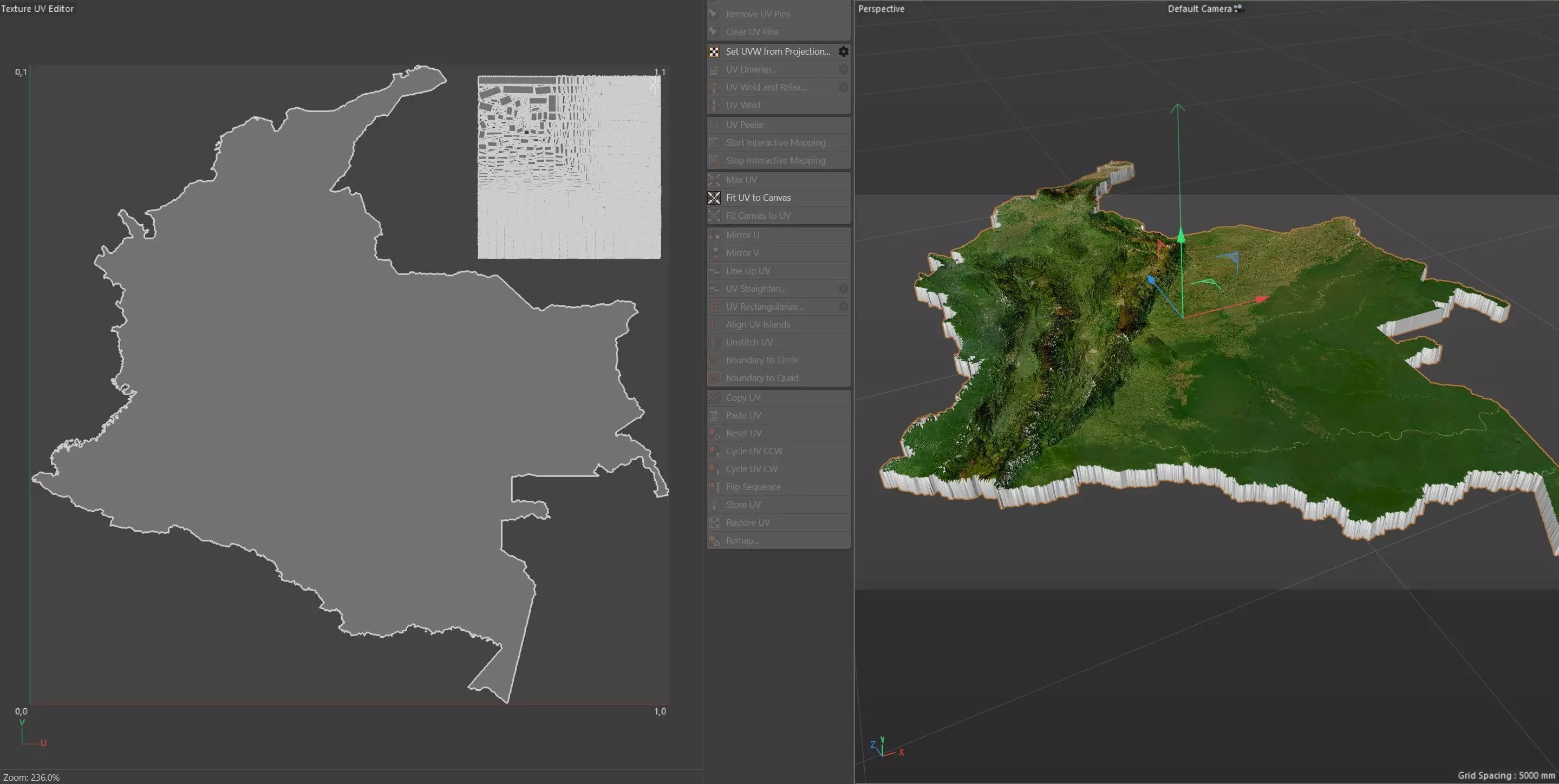Colombia Country Terrain 3D model_15
