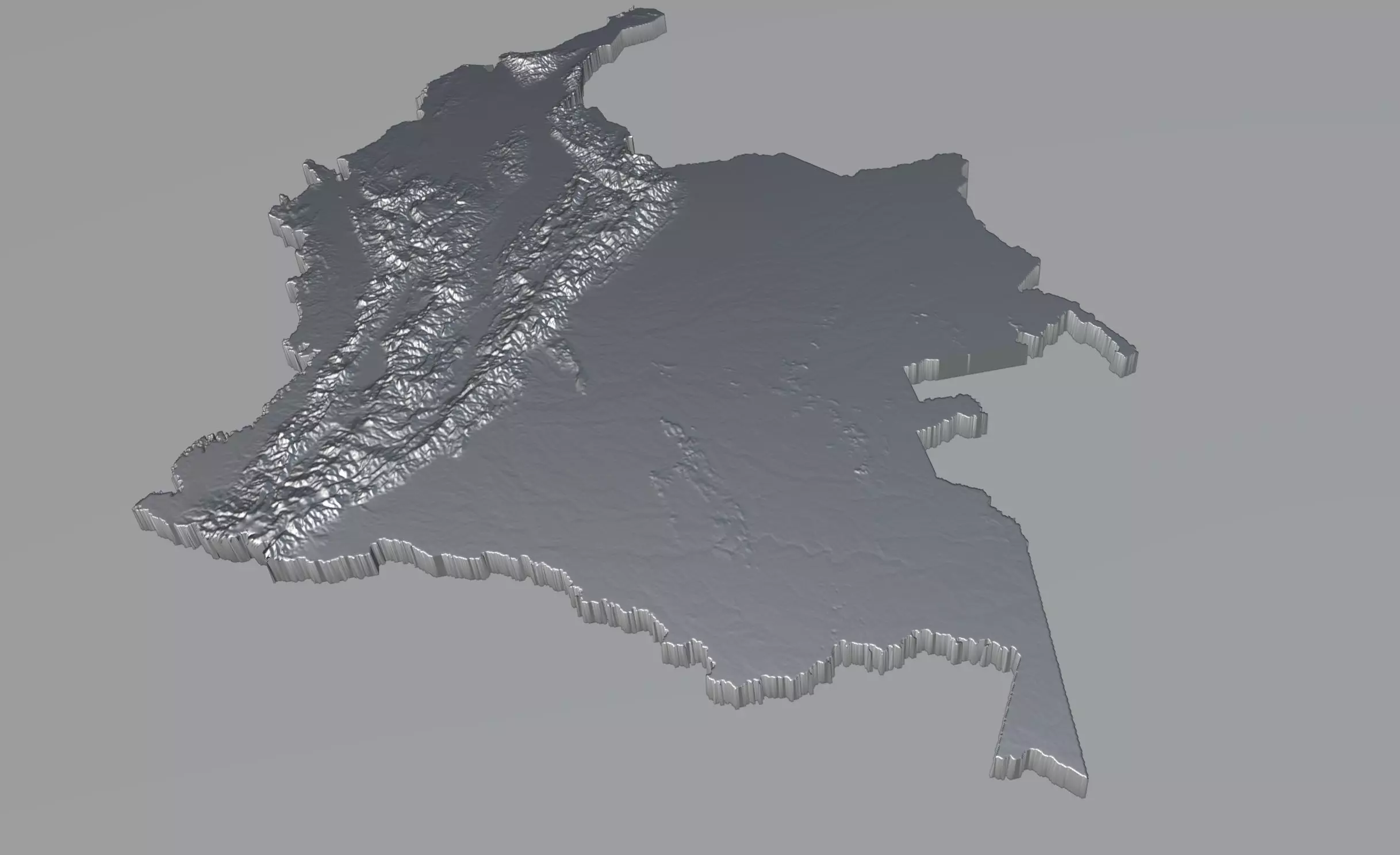 Colombia Country Terrain 3D model_4