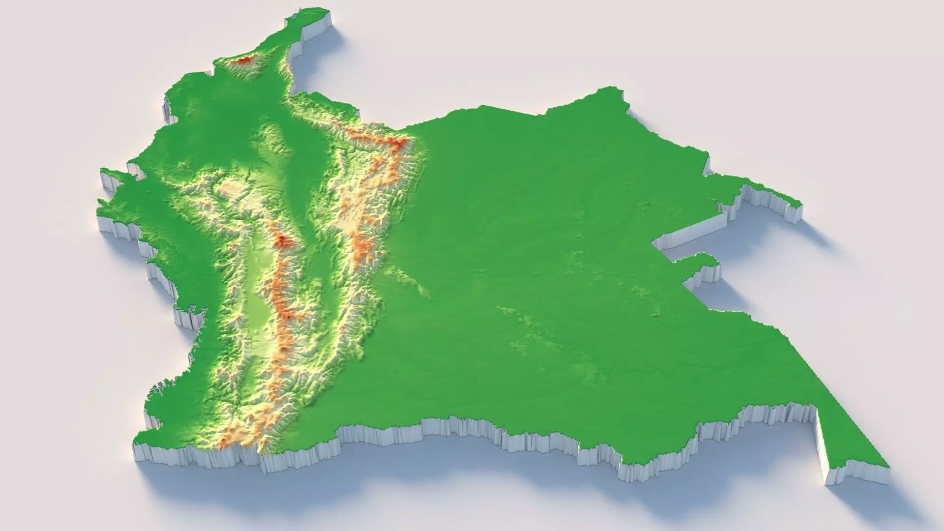 Colombia Country Terrain 3D model_5