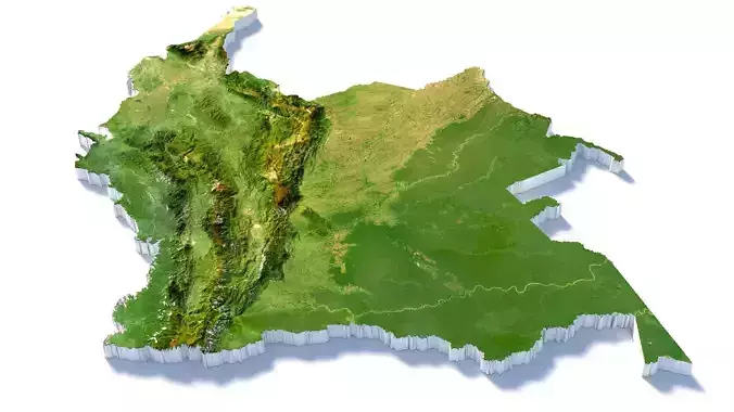 Colombia Country Terrain 3D model