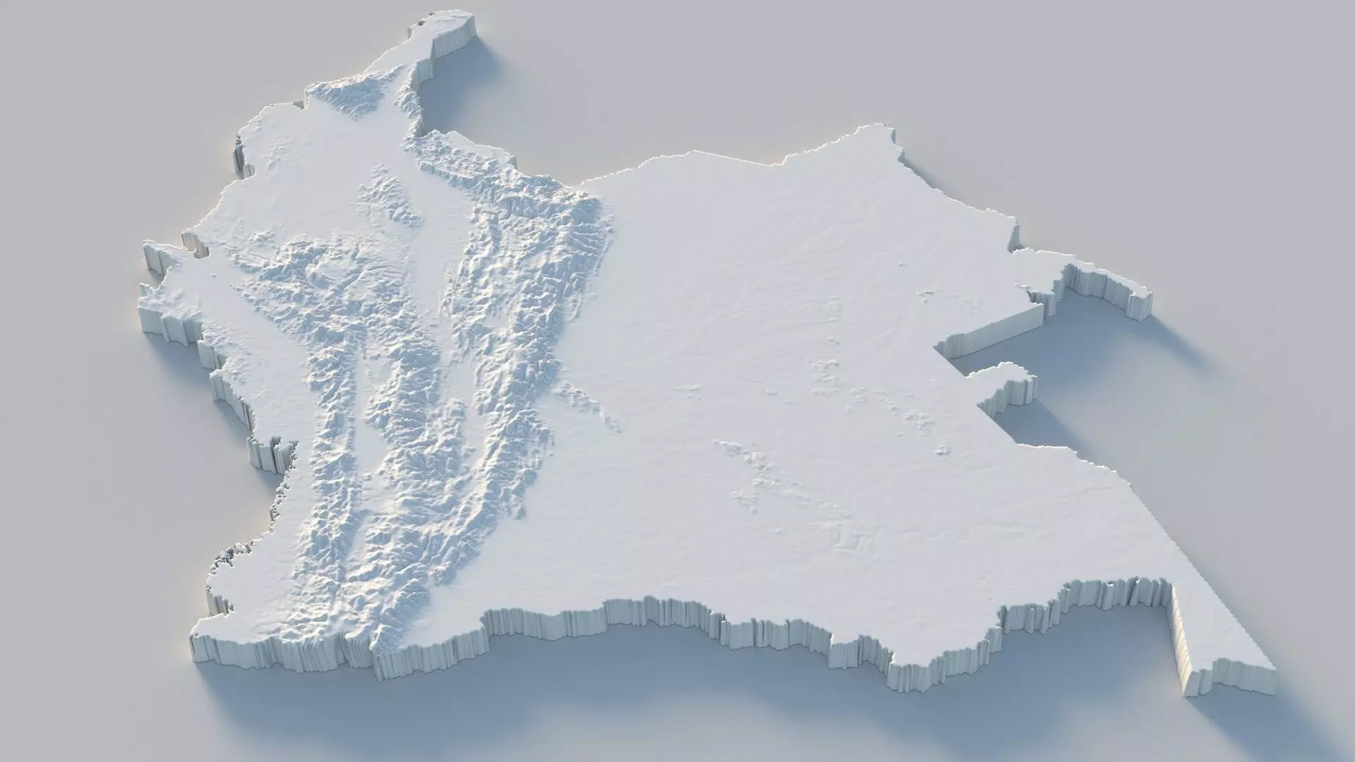 Colombia Country Terrain 3D model_7