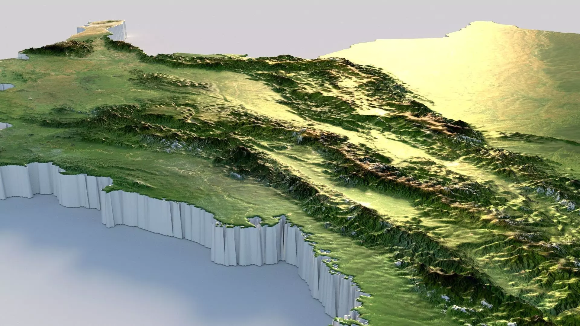 Colombia Country Terrain 3D model_3