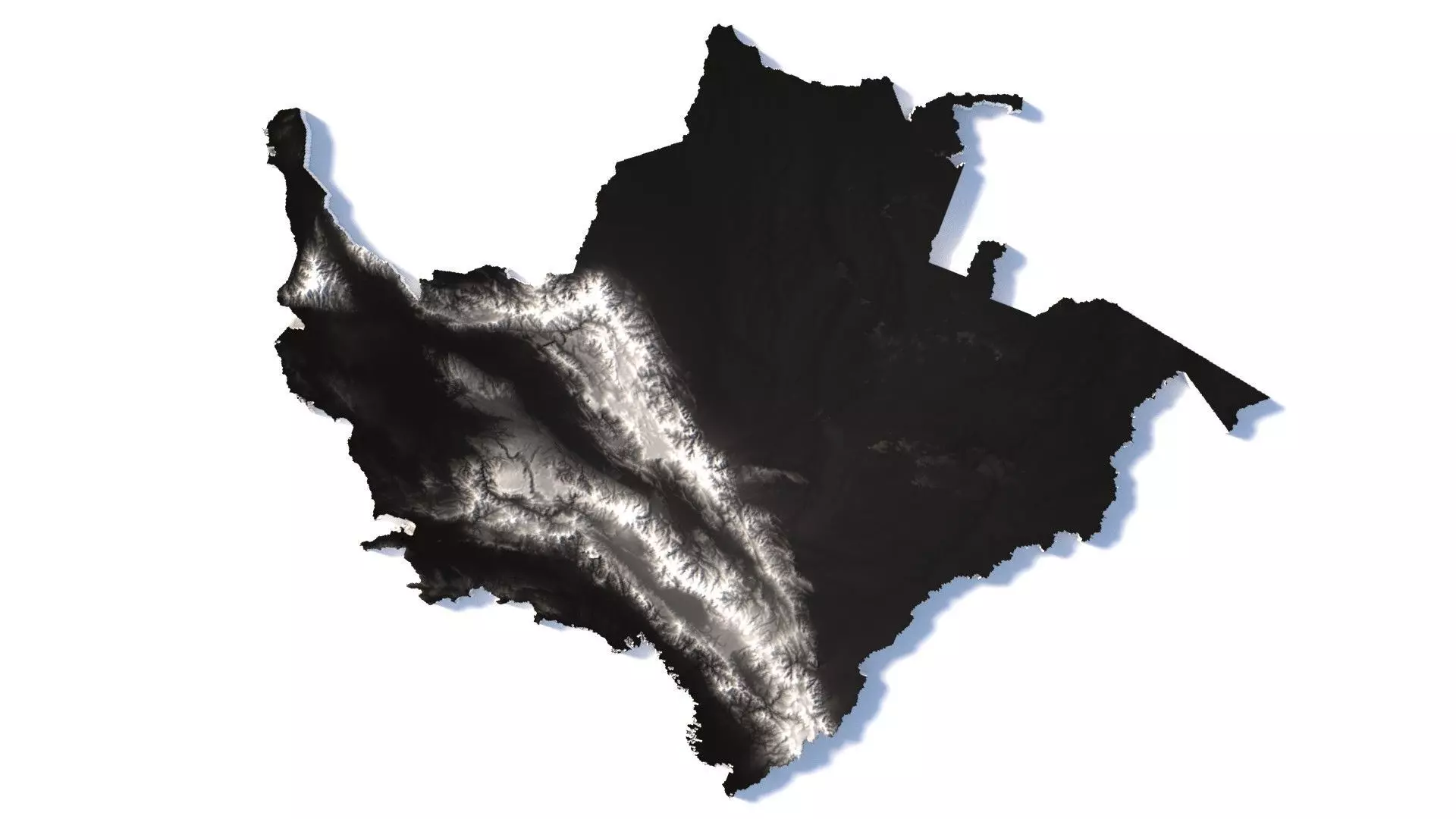 Colombia Country Terrain 3D model_11