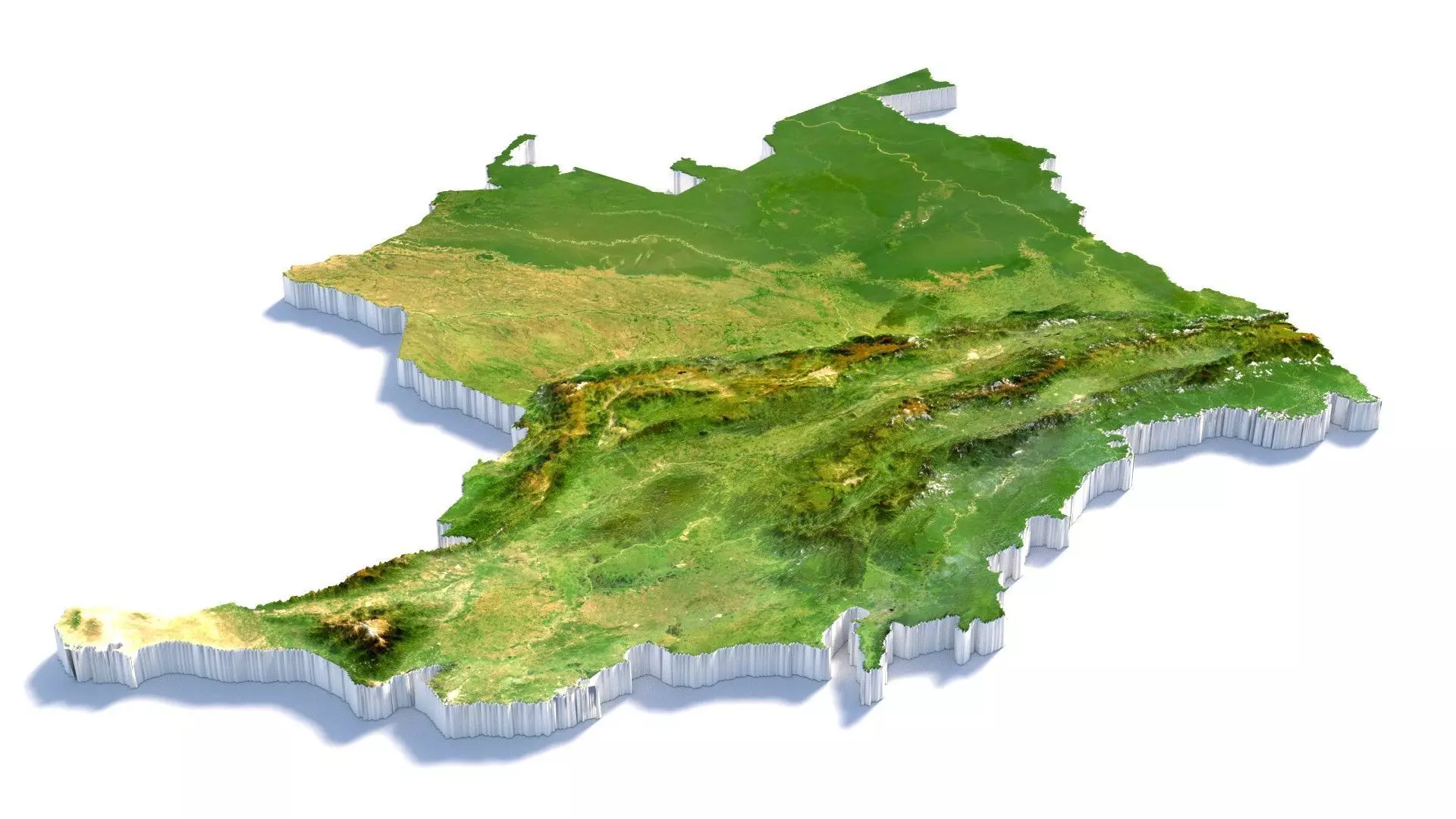 Colombia Country Terrain 3D model_8