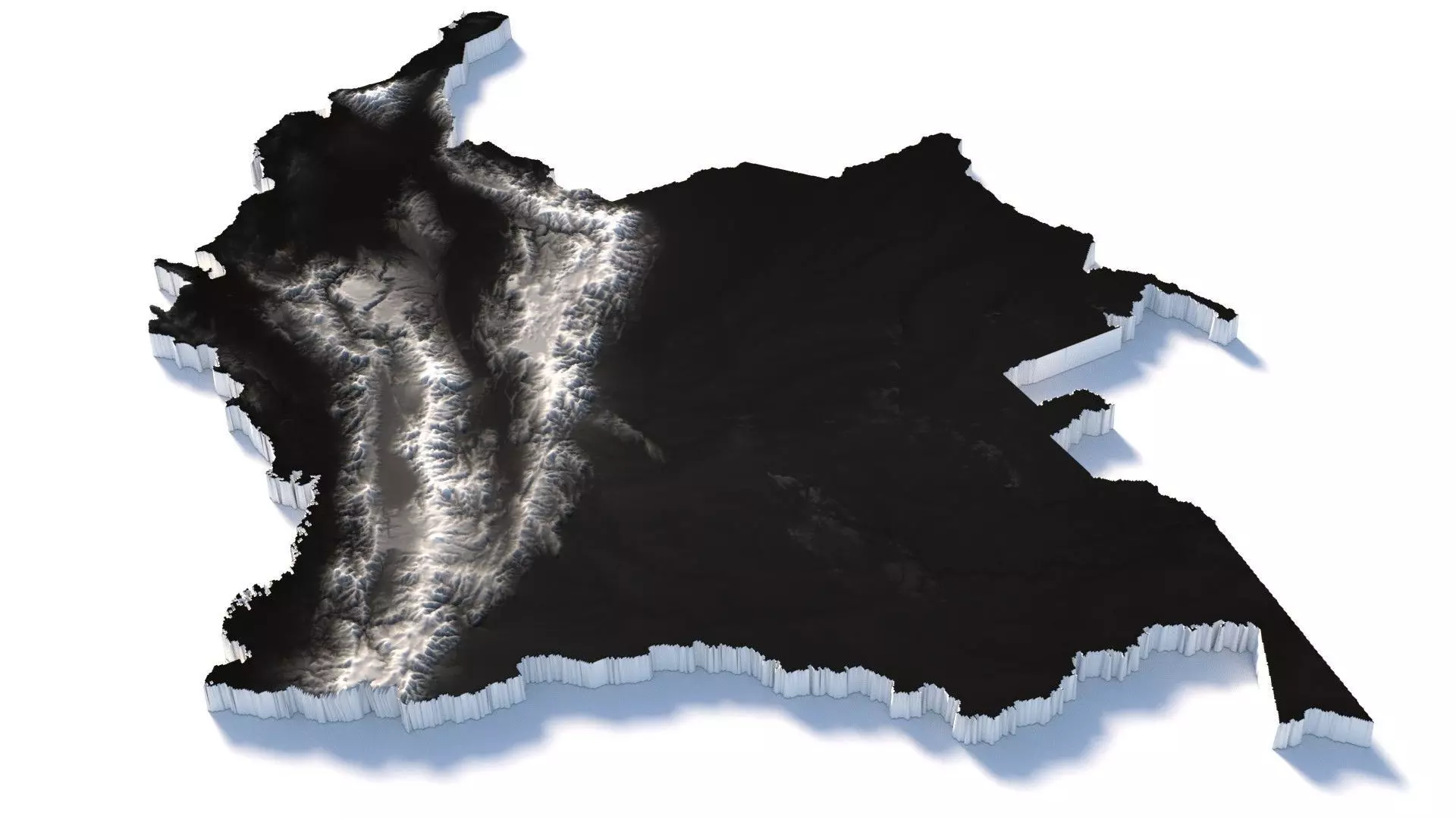 Colombia Country Terrain 3D model_6