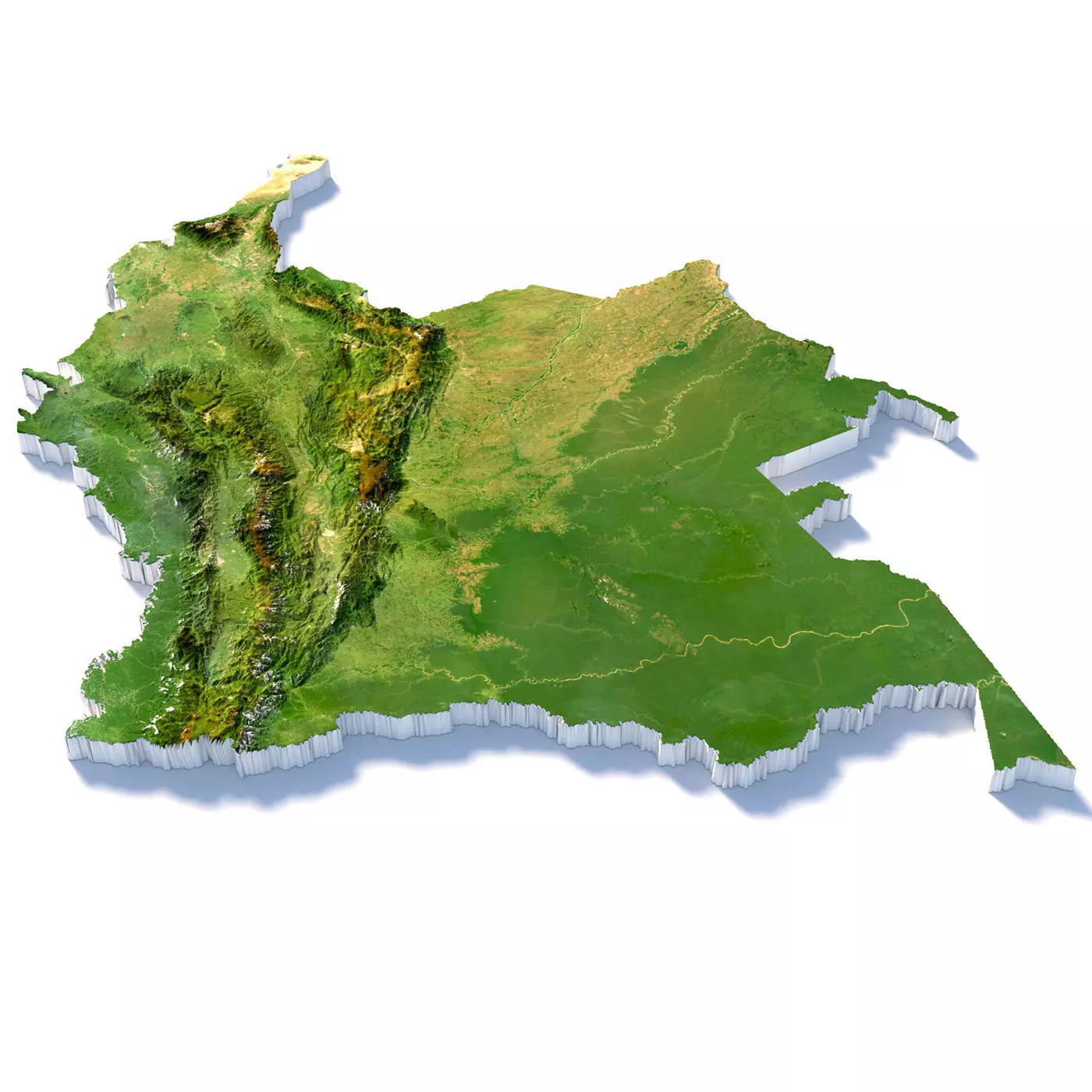 Colombia Country Terrain 3D model_14