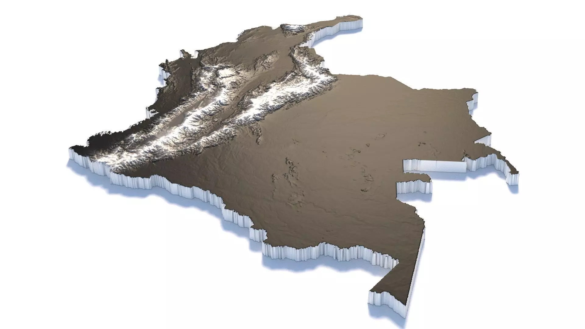 Colombia Country Terrain 3D model_12