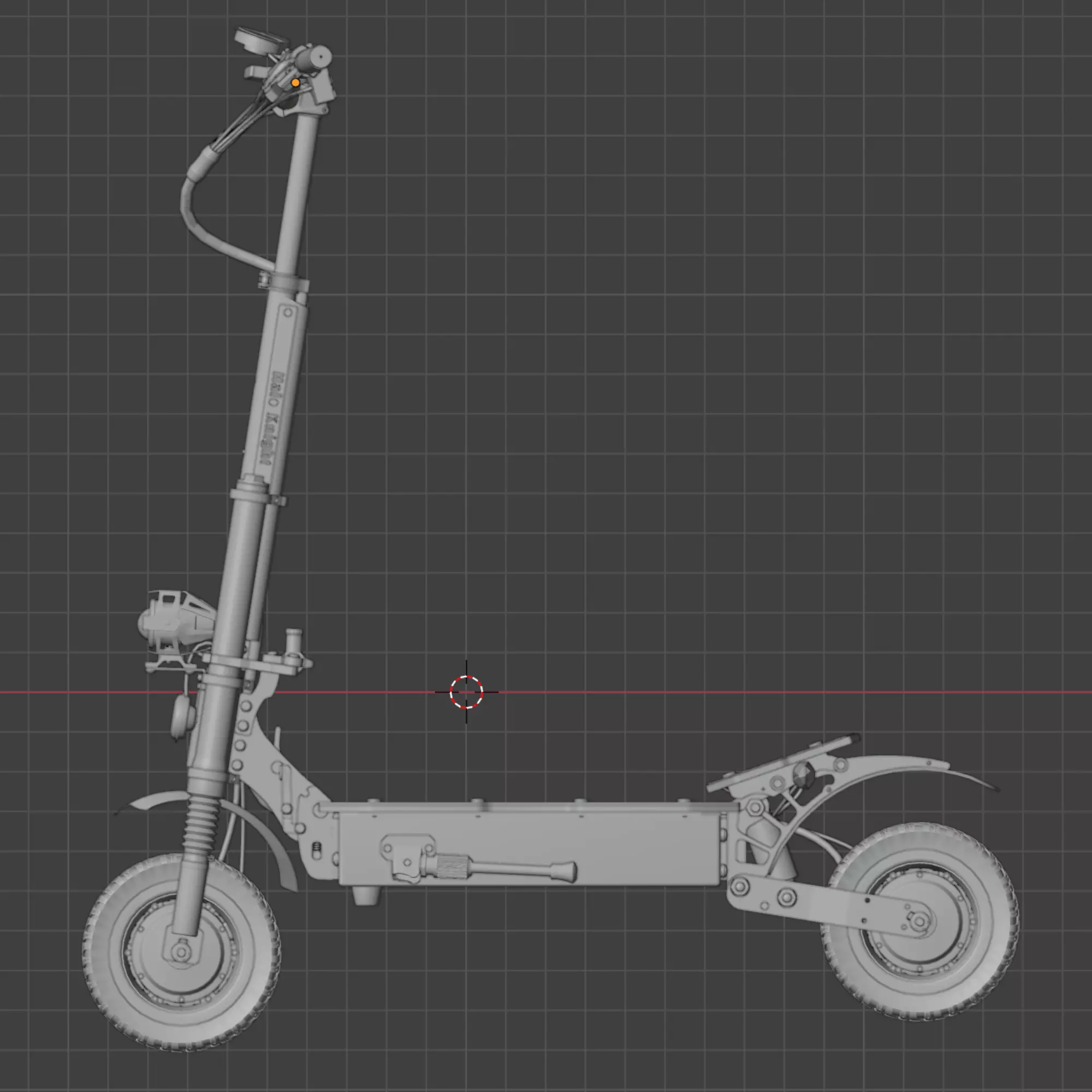 Electric scooter Halo Knight T107 Pro 3D model_12