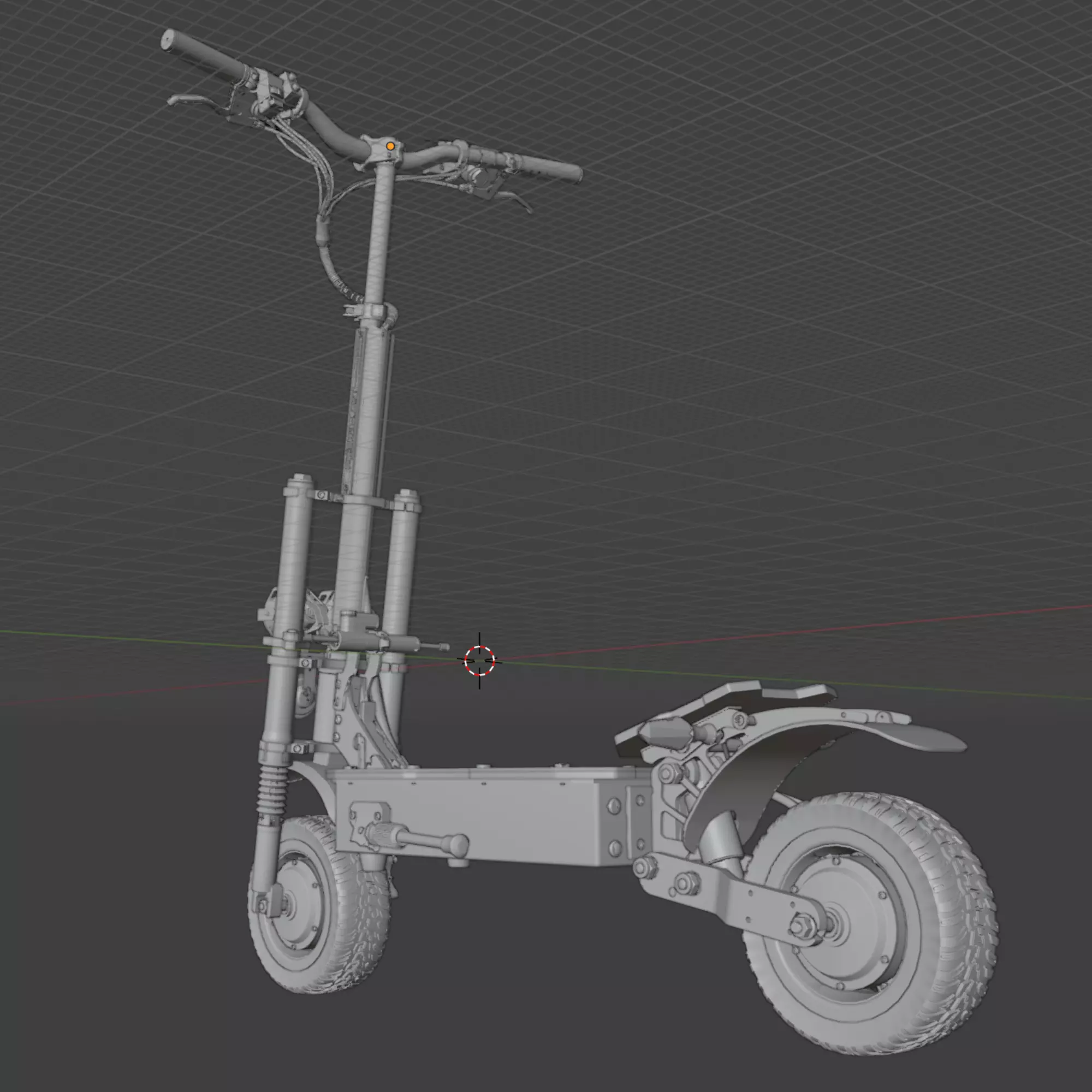 Electric scooter Halo Knight T107 Pro 3D model_13