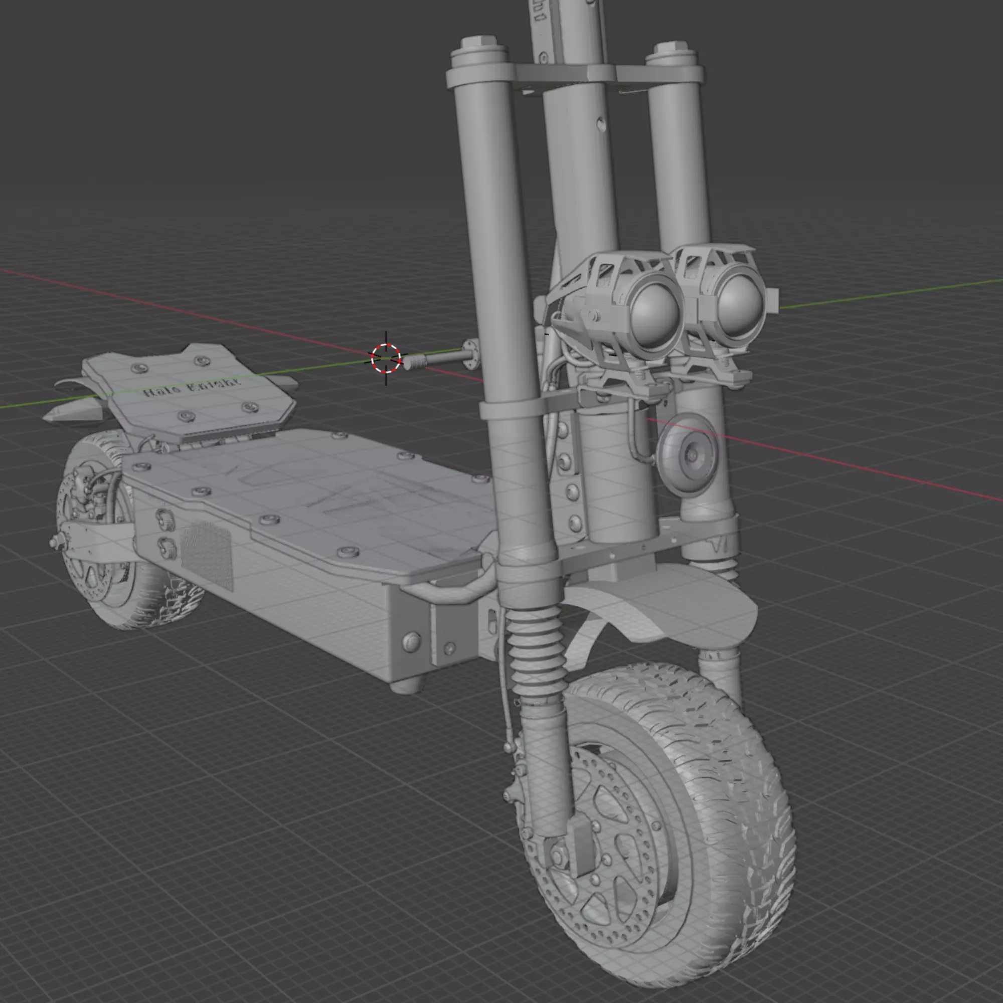 Electric scooter Halo Knight T107 Pro 3D model_14