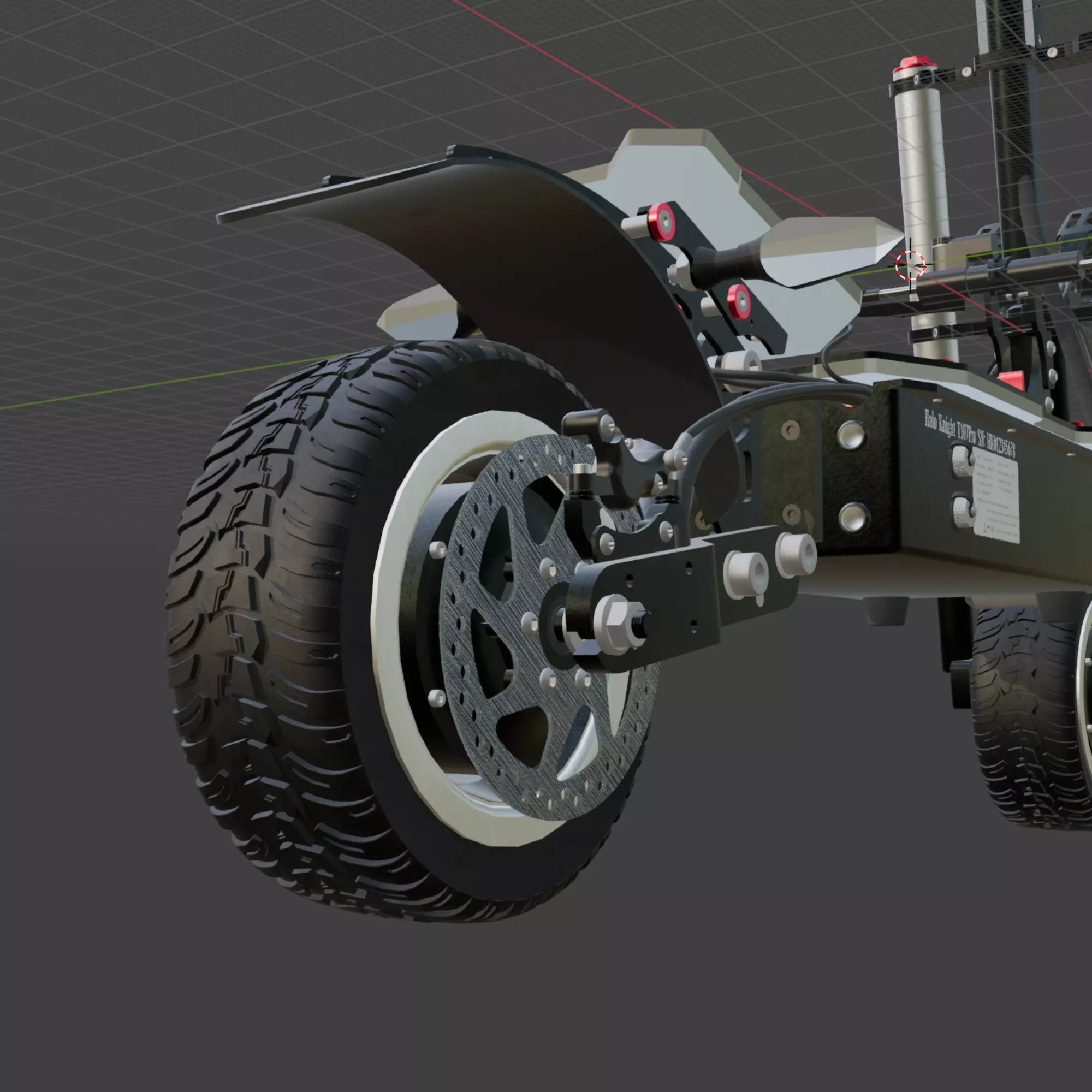 Electric scooter Halo Knight T107 Pro 3D model_7