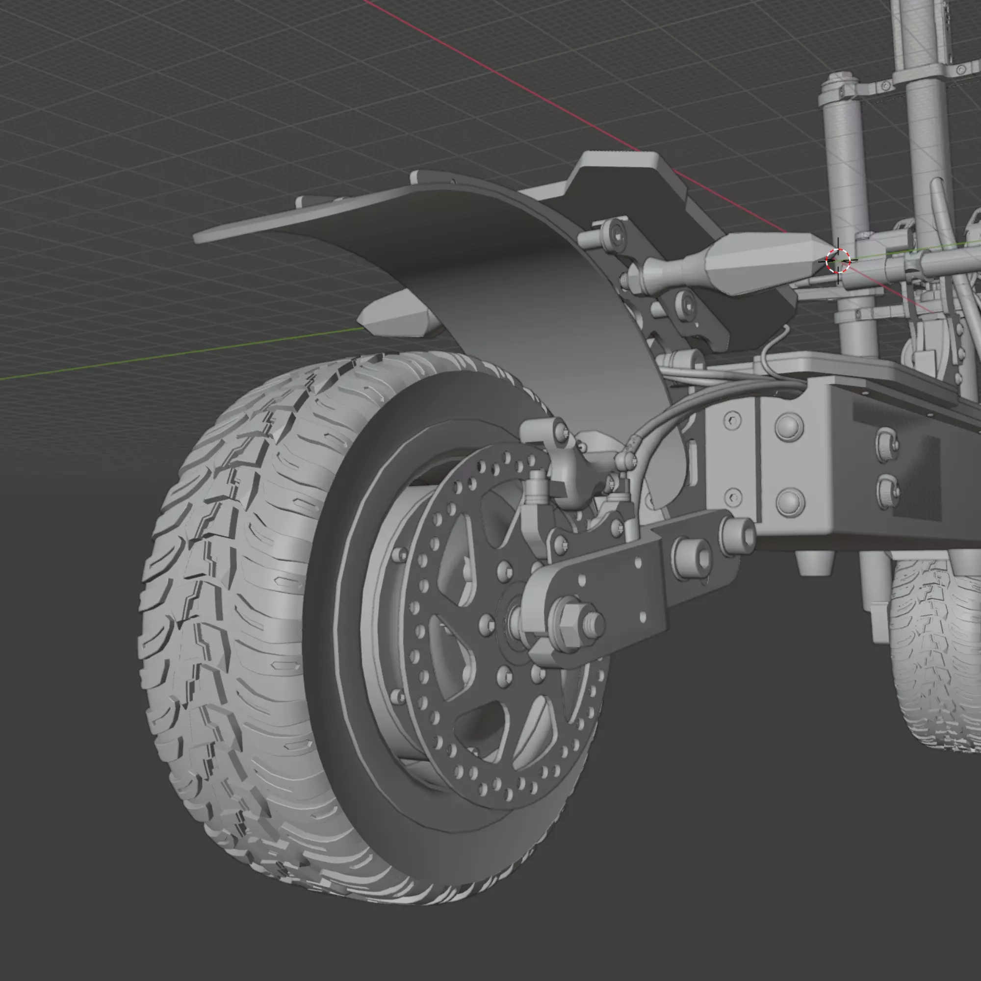 Electric scooter Halo Knight T107 Pro 3D model_16