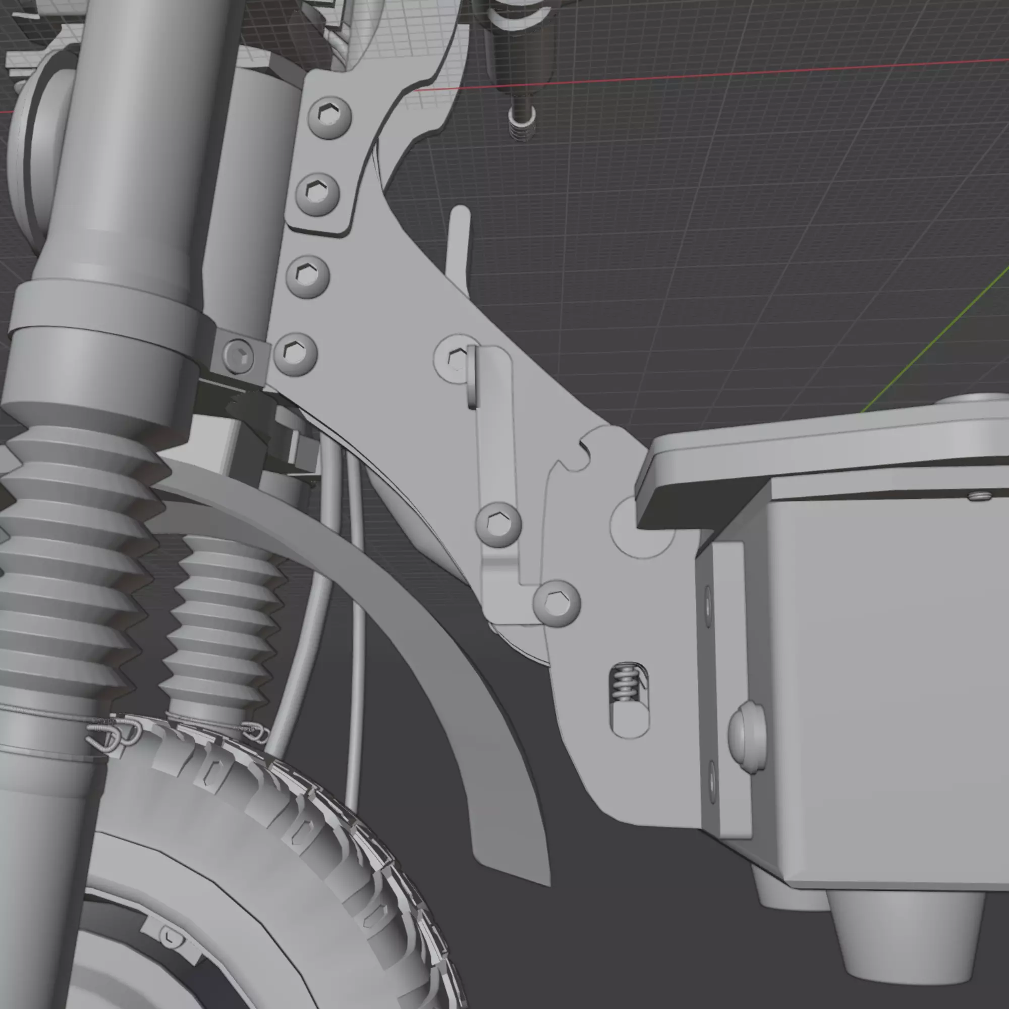 Electric scooter Halo Knight T107 Pro 3D model_18