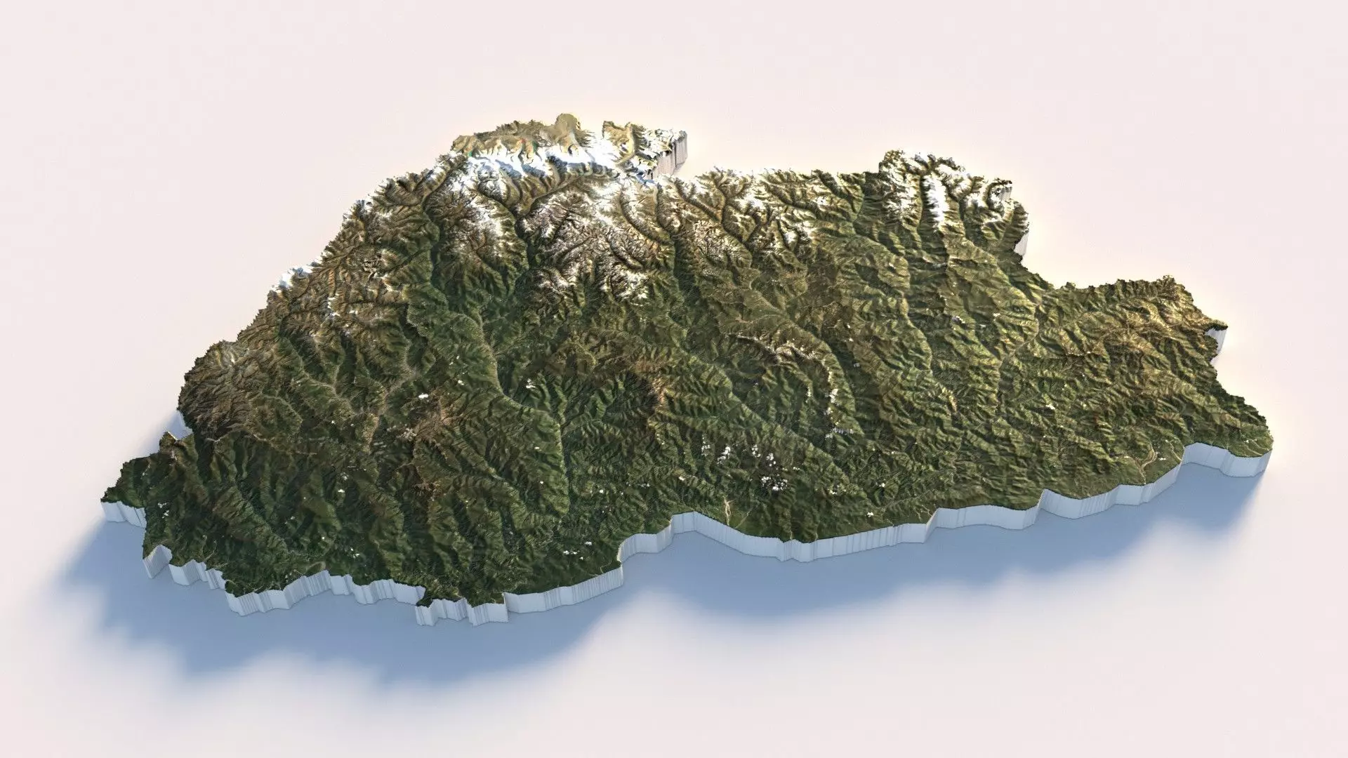 Bhutan Country Terrain 3D model