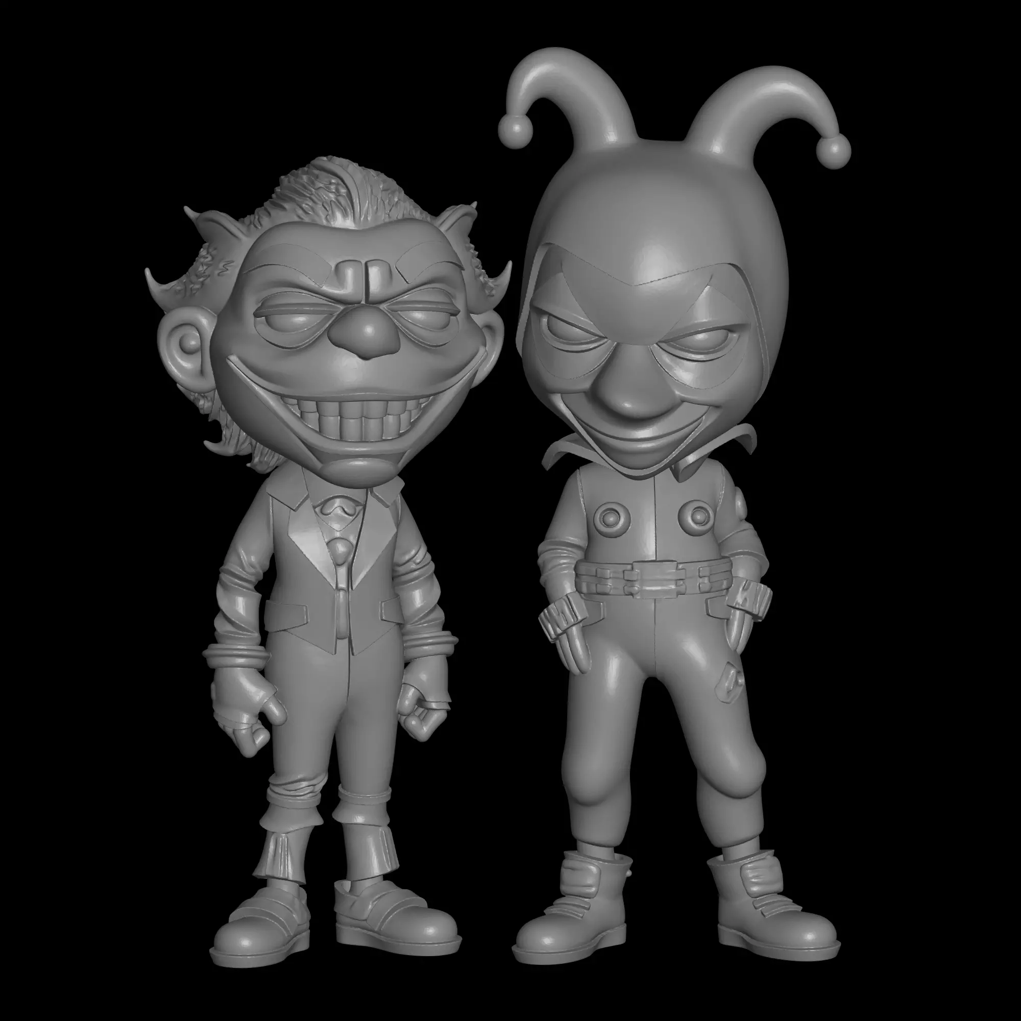 Joker and Harley Quinn design 3D print model