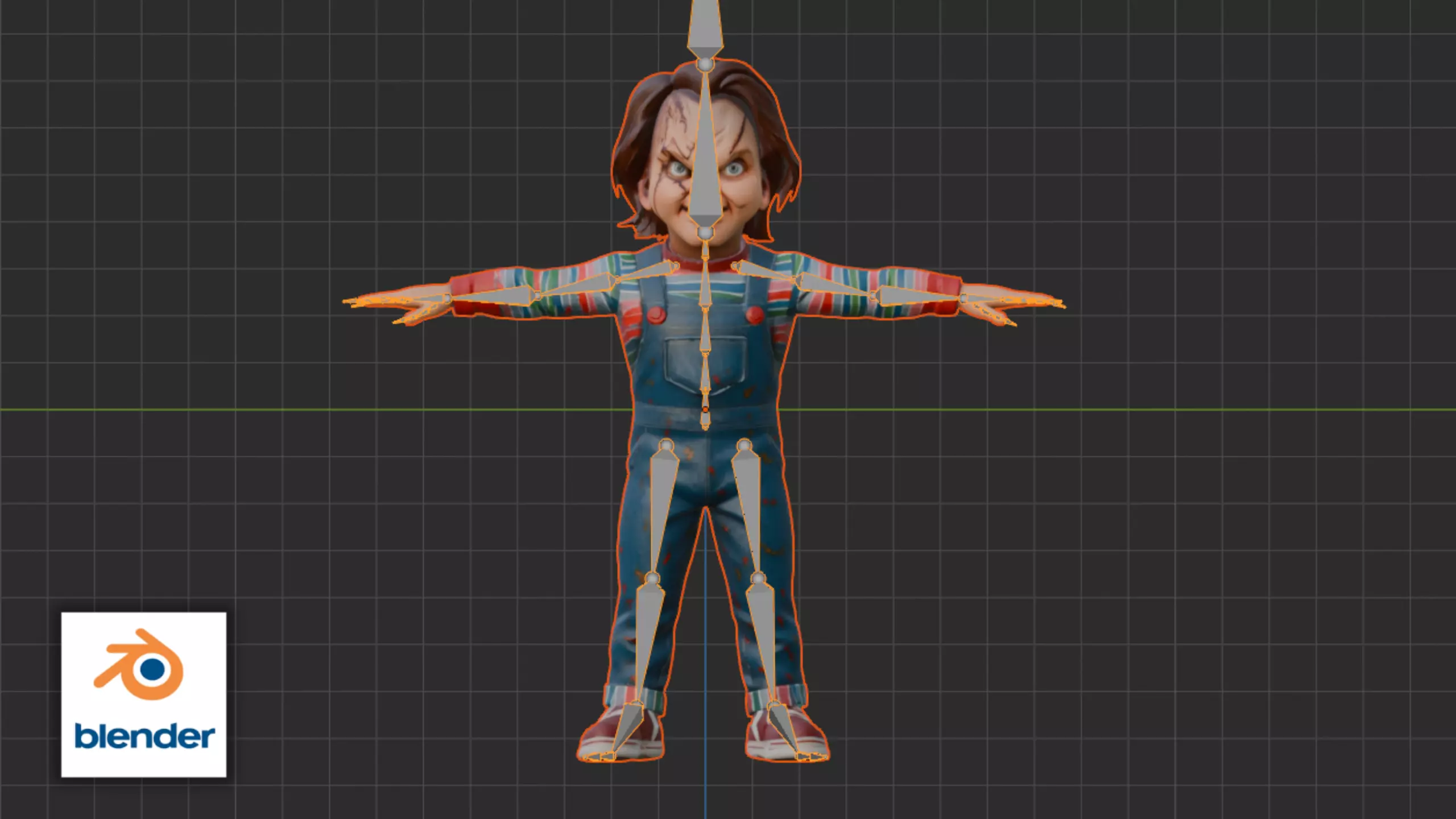 Chucky Inspired Model - Chucky Low-poly 3D model_13