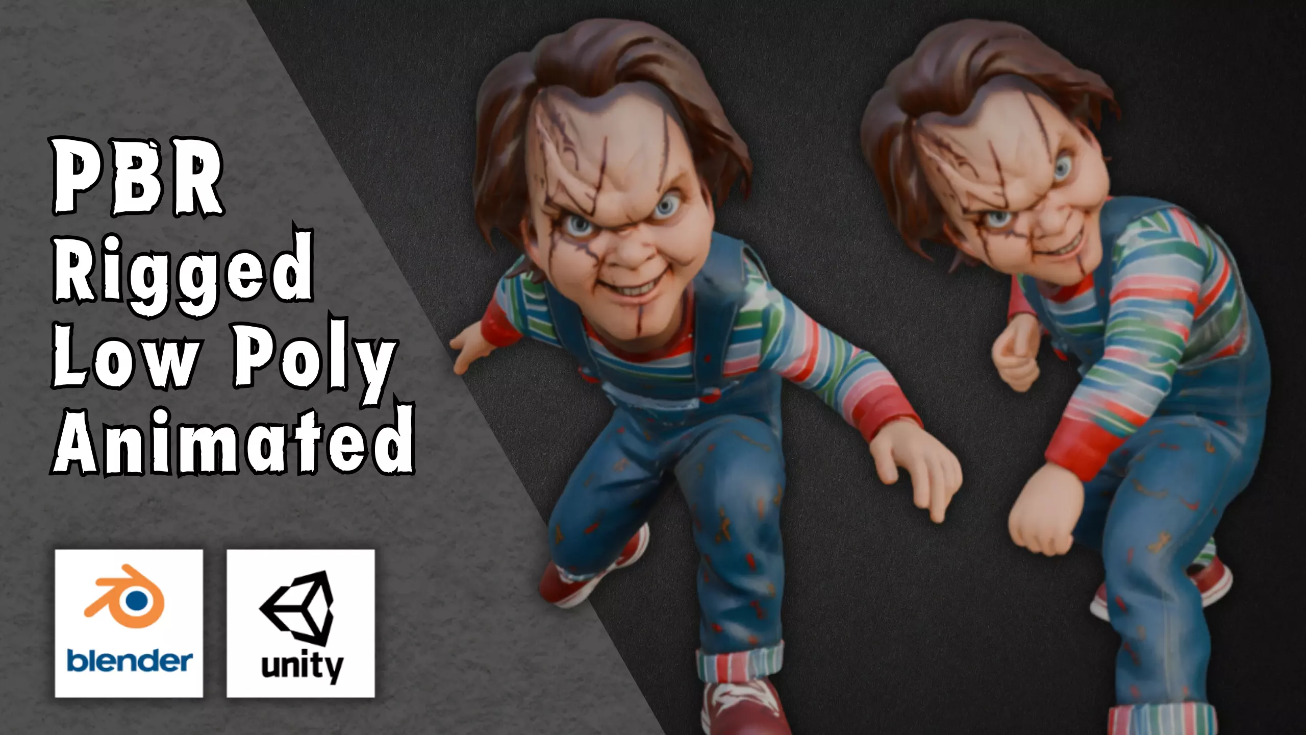 Chucky Inspired Model - Chucky Low-poly 3D model_0
