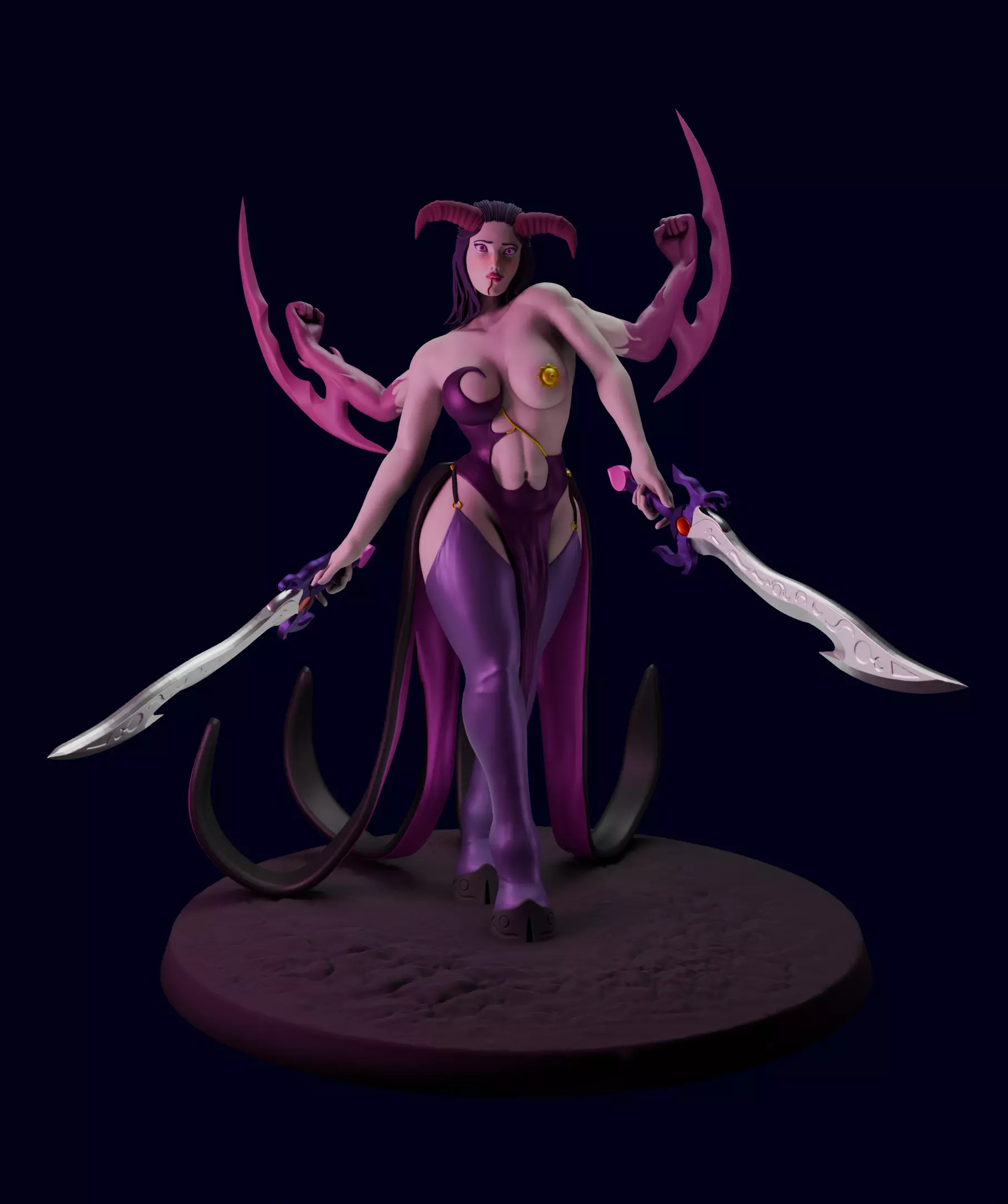 Slaanesh - Keeper of Secrets 3D print model