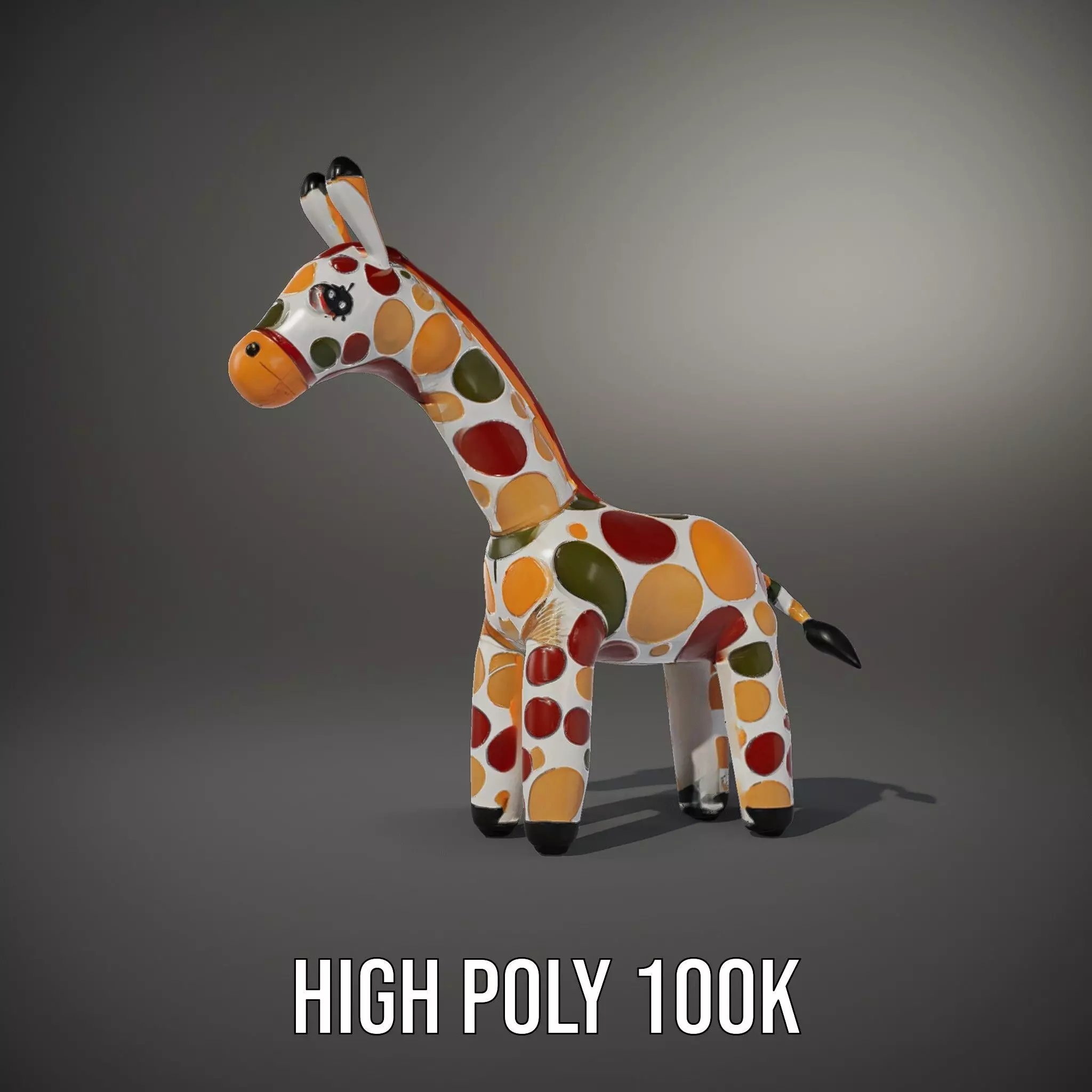 Colorful Giraffe Inflatable model pack Low-poly 3D model_11