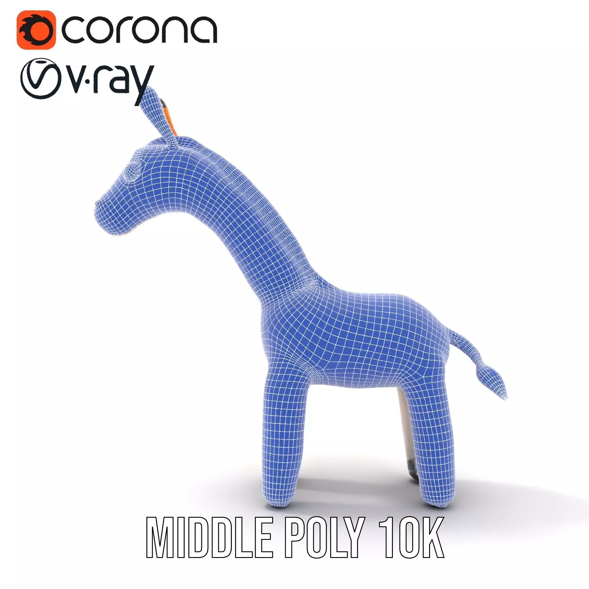 Colorful Giraffe Inflatable model pack Low-poly 3D model_30