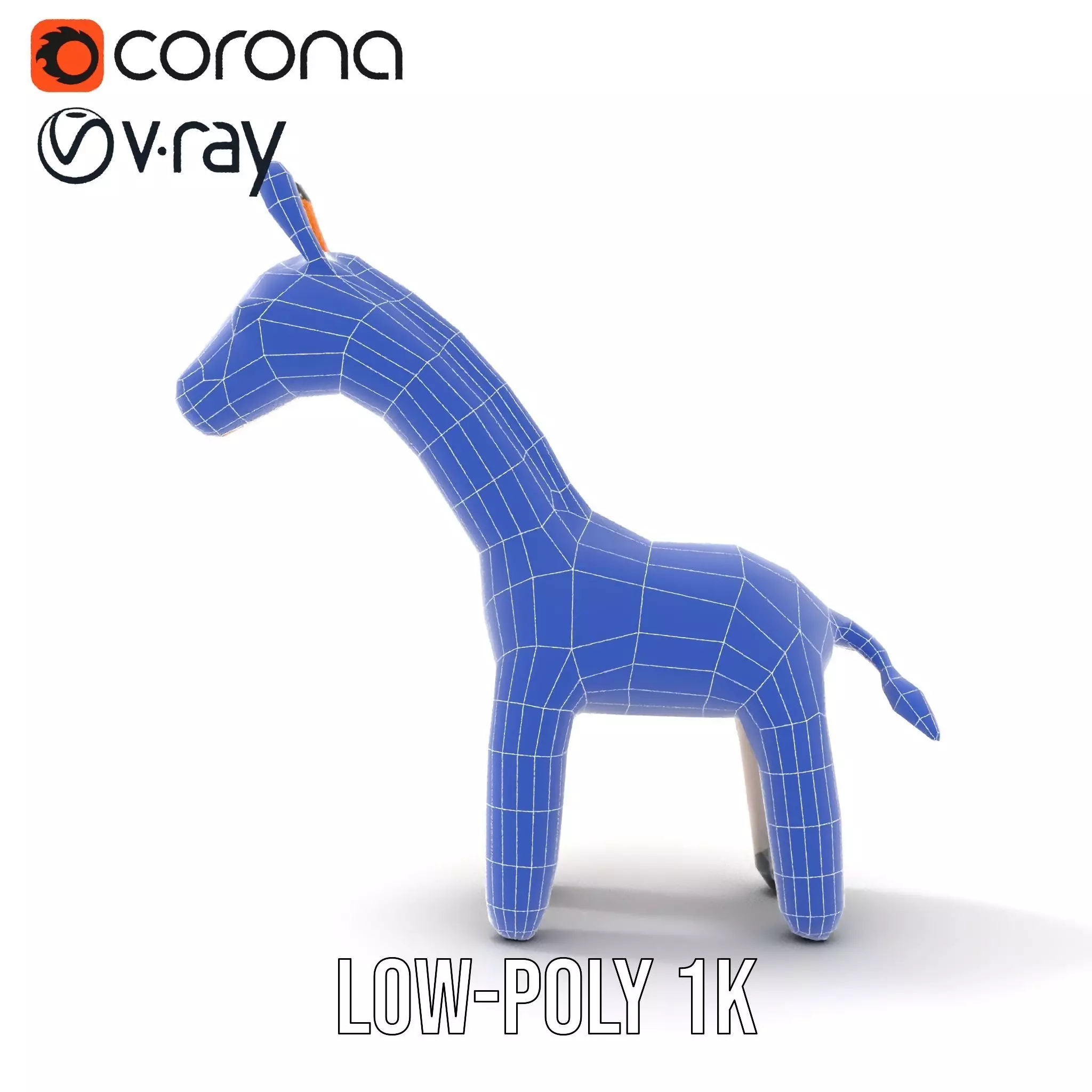 Colorful Giraffe Inflatable model pack Low-poly 3D model_31