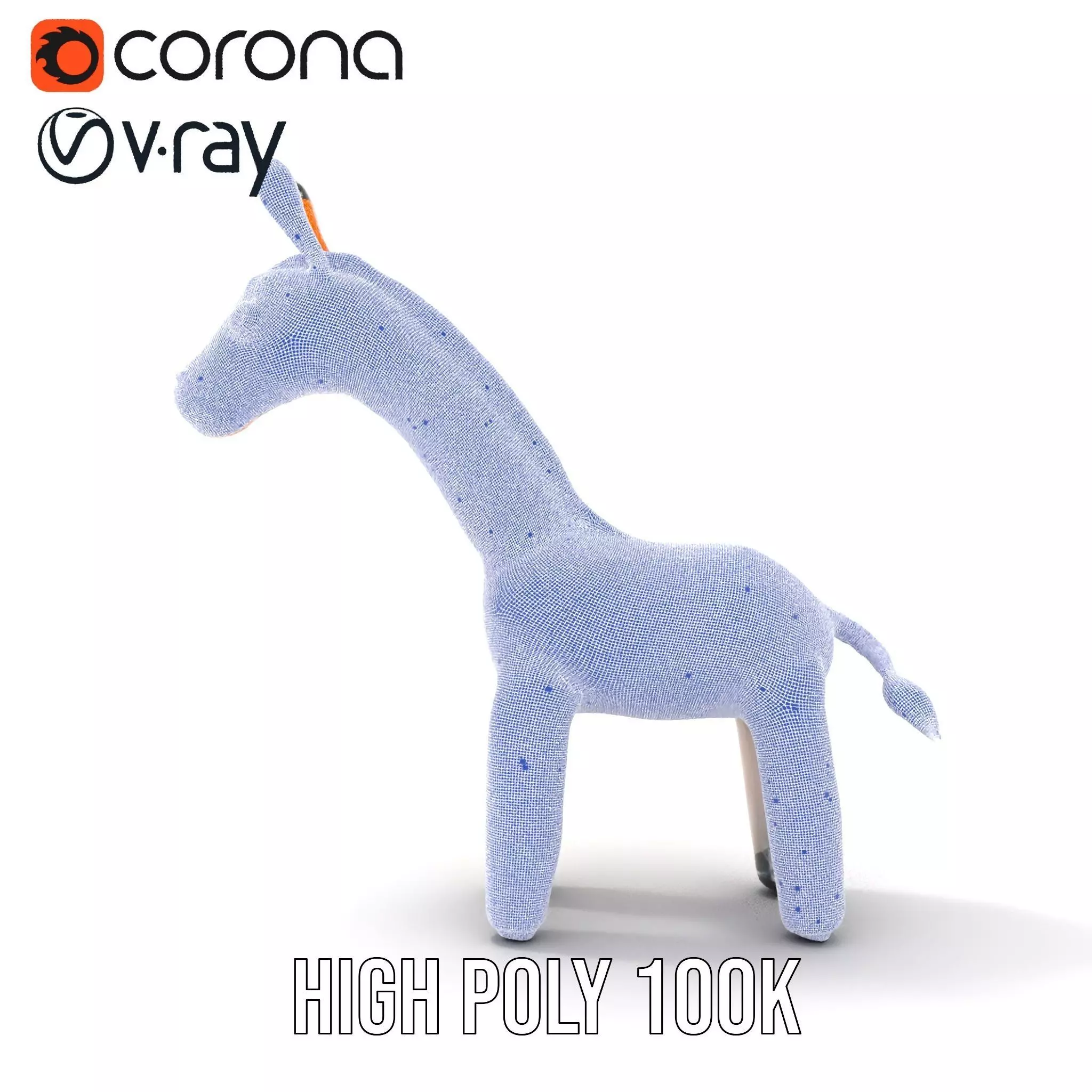 Colorful Giraffe Inflatable model pack Low-poly 3D model_33