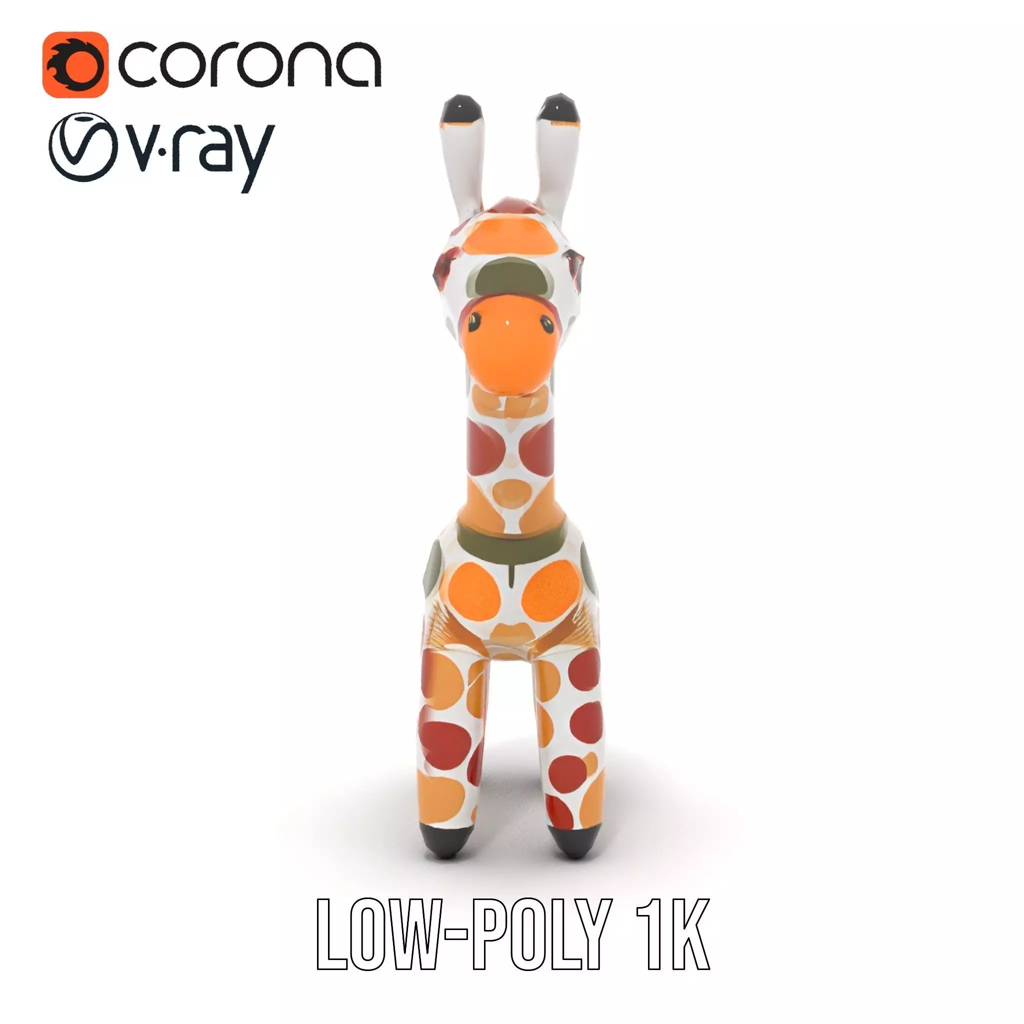 Colorful Giraffe Inflatable model pack Low-poly 3D model_8