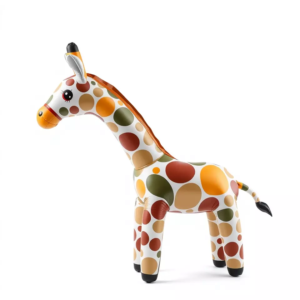Colorful Giraffe Inflatable model pack Low-poly 3D model_3