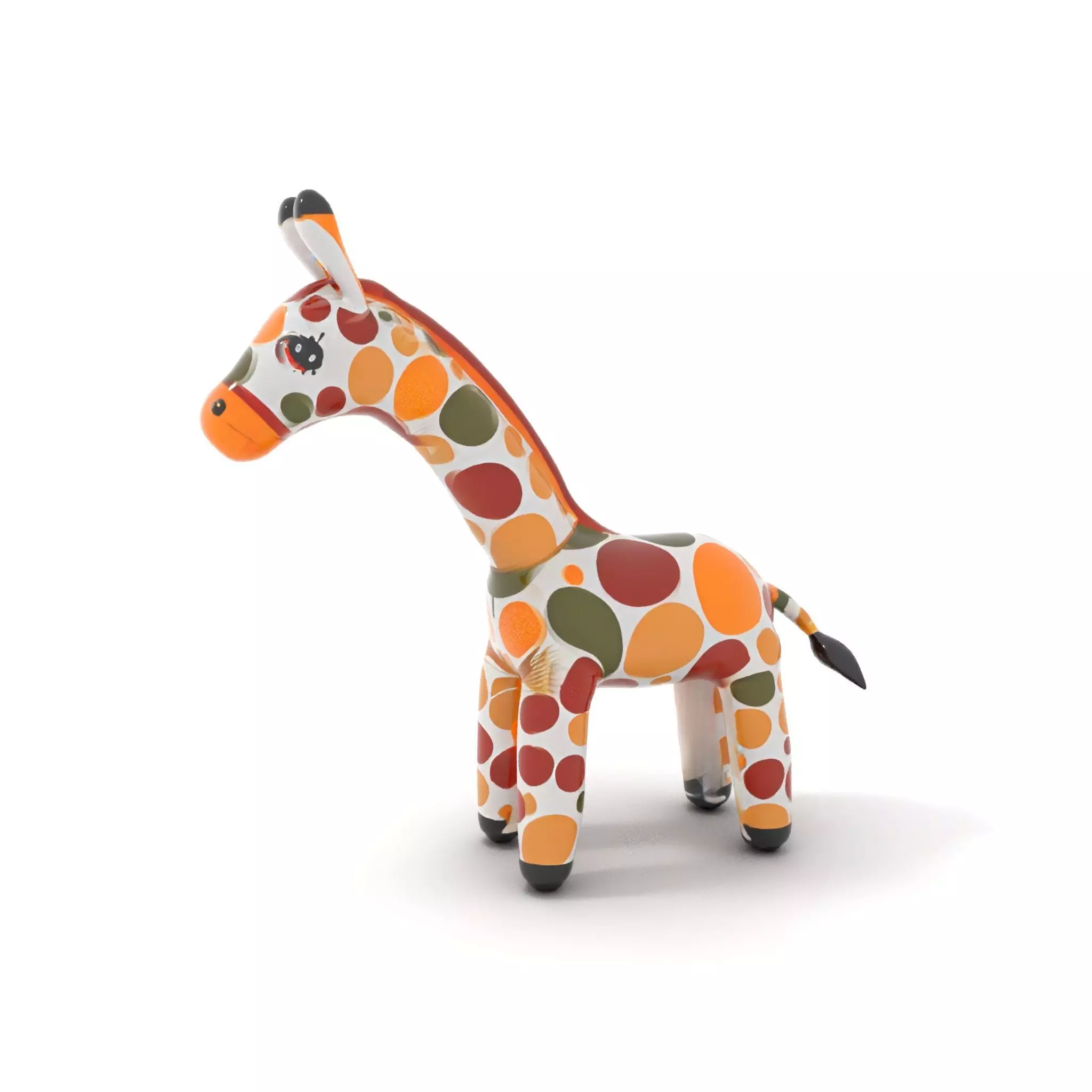 Colorful Giraffe Inflatable model pack Low-poly 3D model_12