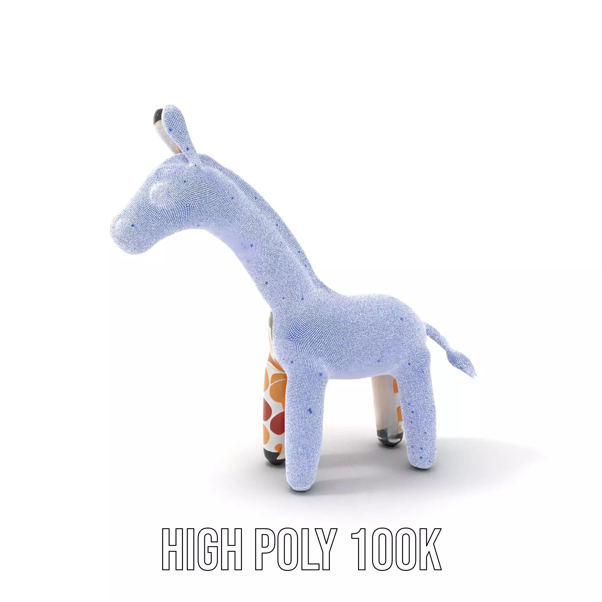 Colorful Giraffe Inflatable model pack Low-poly 3D model_5