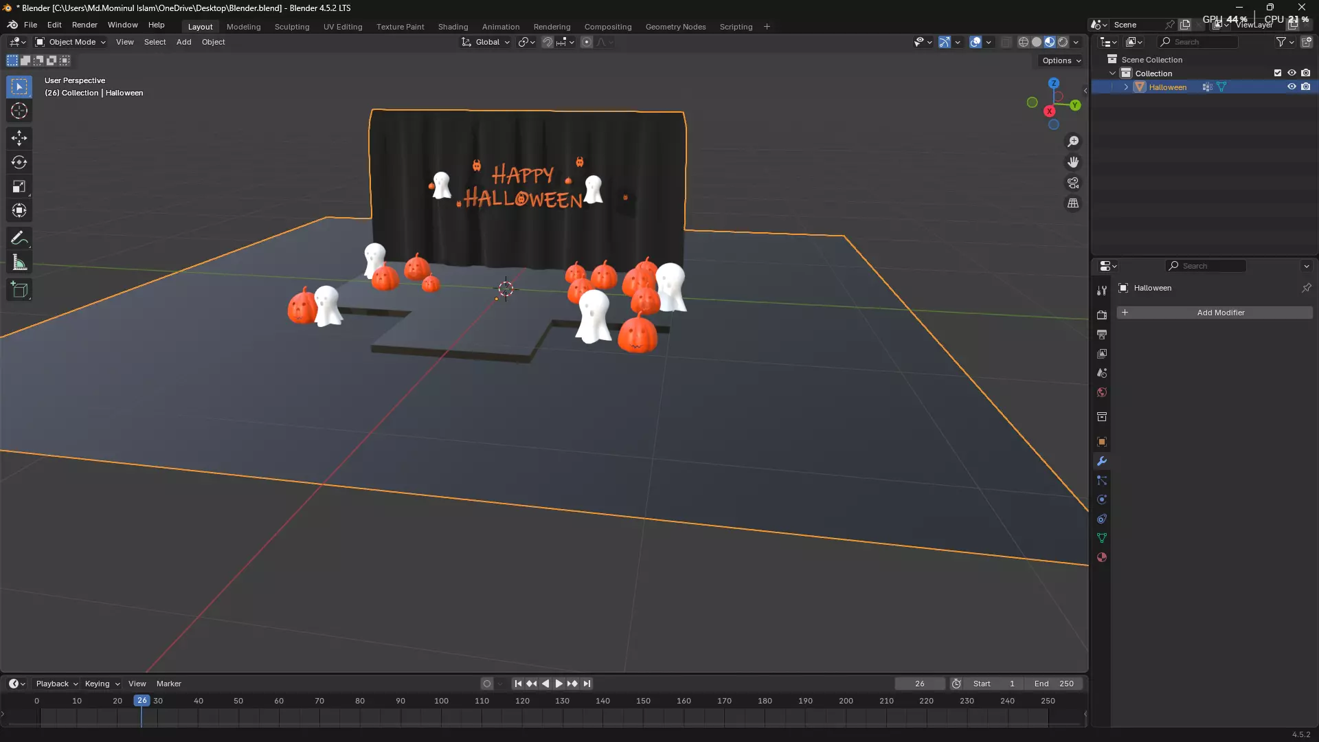 Happy Halloween 3D model_6