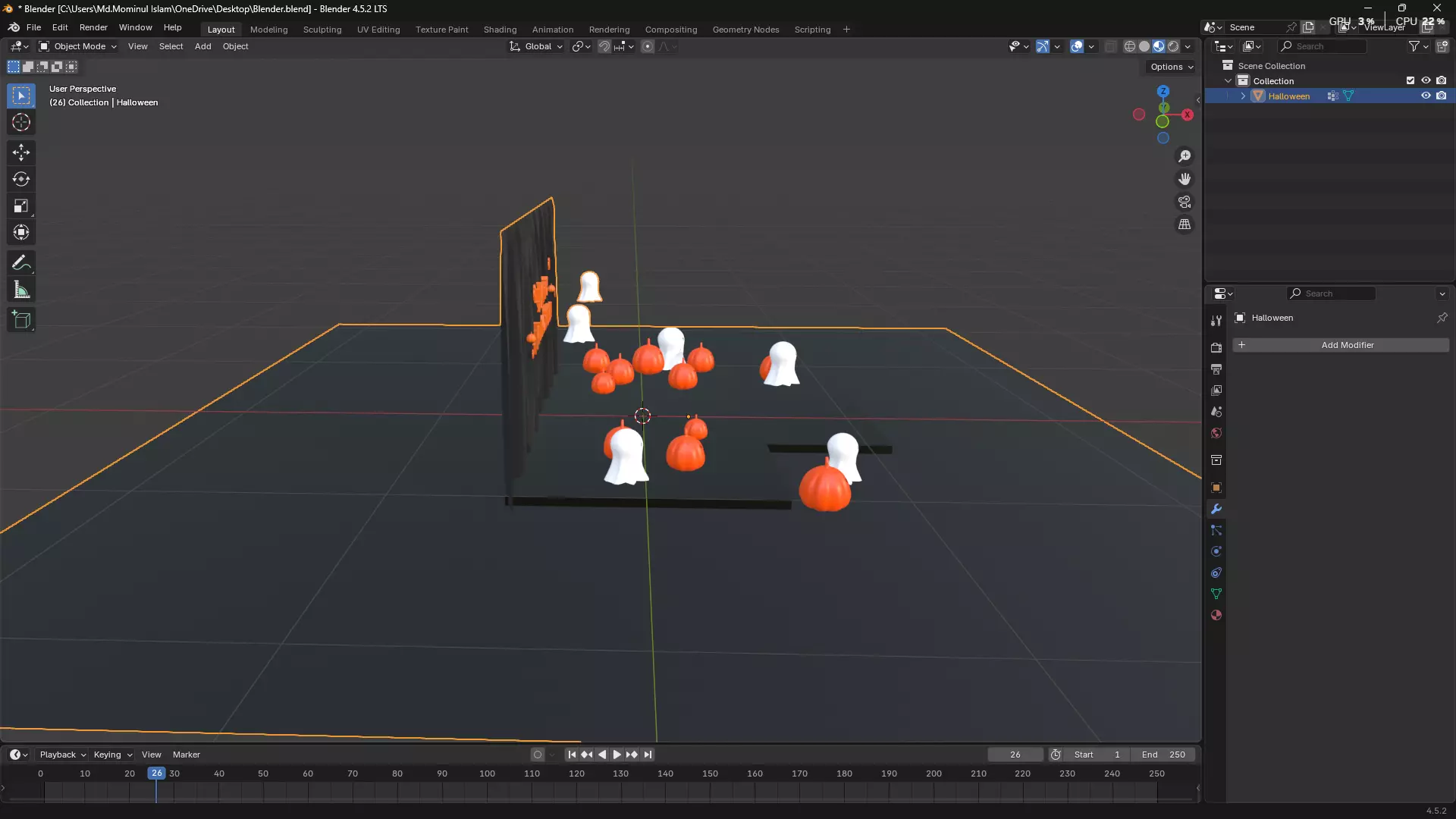 Happy Halloween 3D model_3