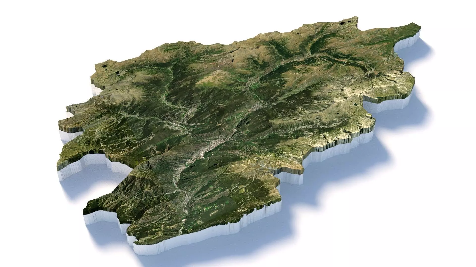 Andorra Terrain country 3D model