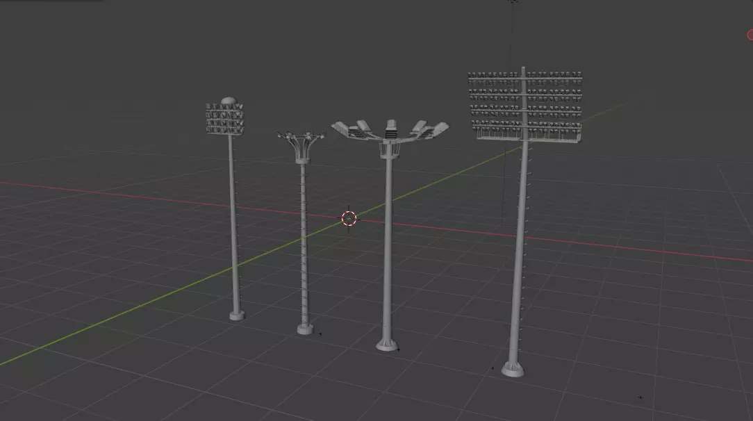 Stadium Light Tower all 3D model_21