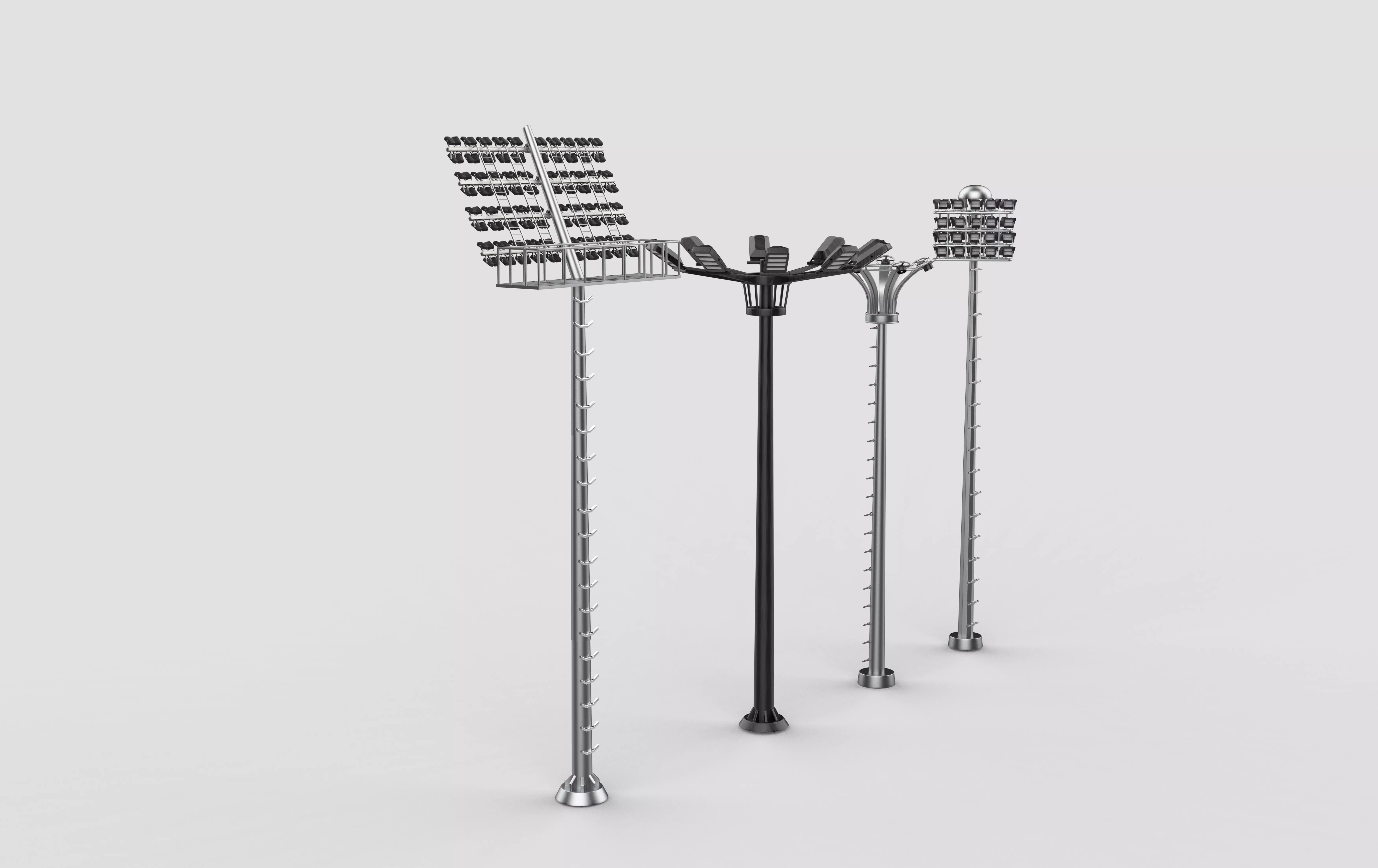 Stadium Light Tower all 3D model_10